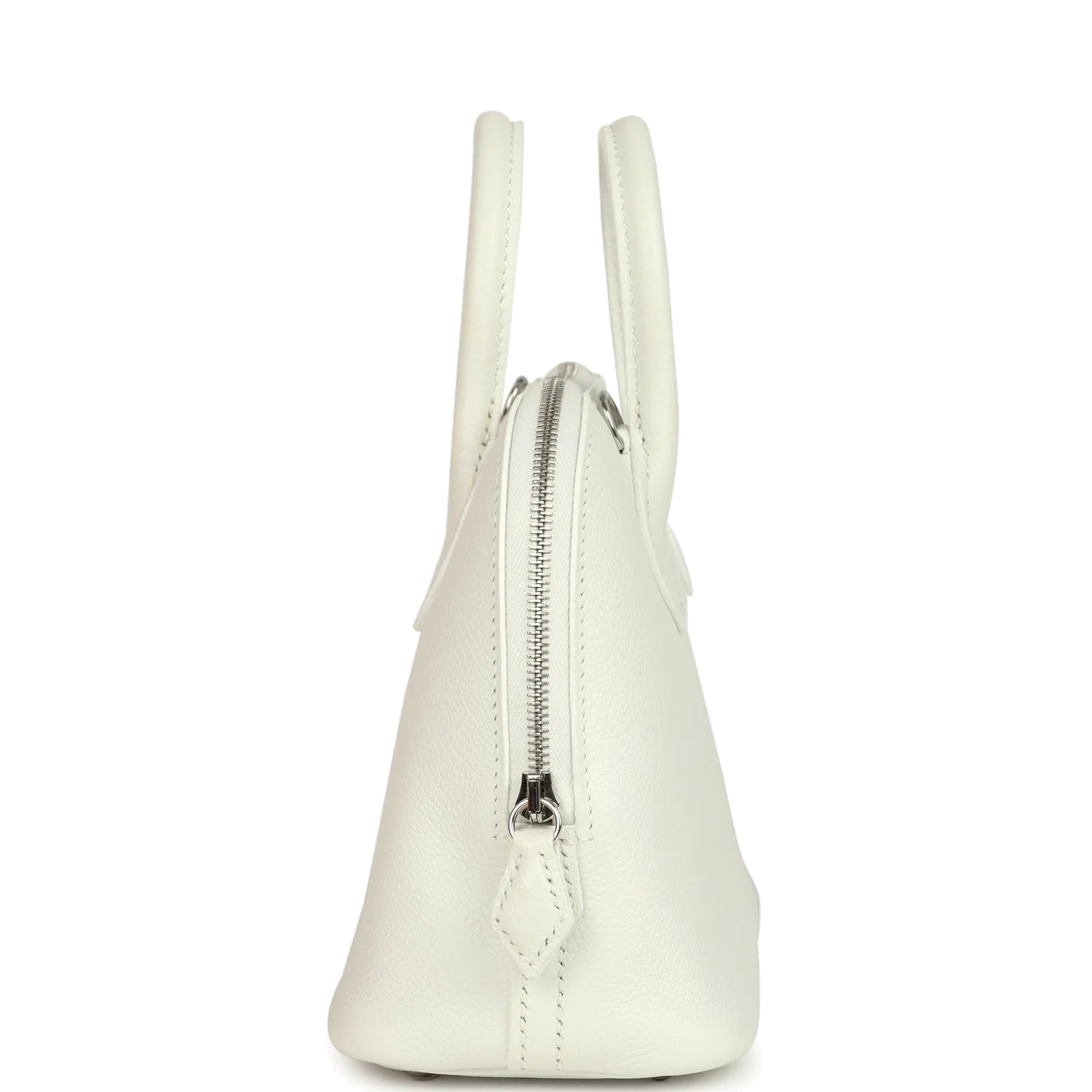 Hermes 1923 Bolide Mini New White Evercolor Palladium Hardware — фото 4