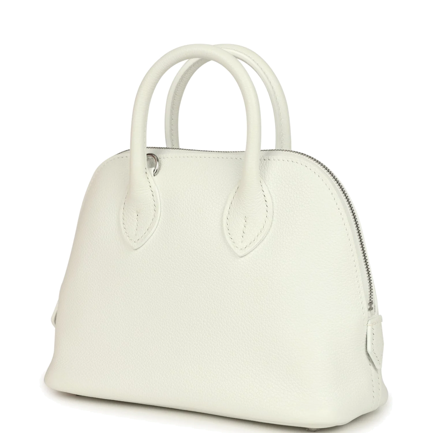 Hermes 1923 Bolide Mini New White Evercolor Palladium Hardware — фото 6