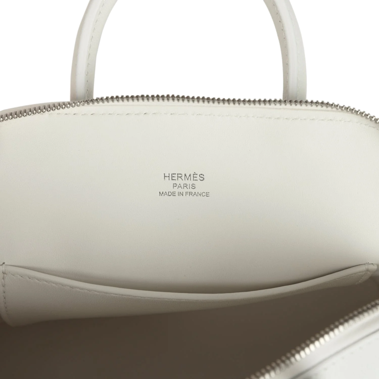 Hermes 1923 Bolide Mini New White Evercolor Palladium Hardware — фото 8