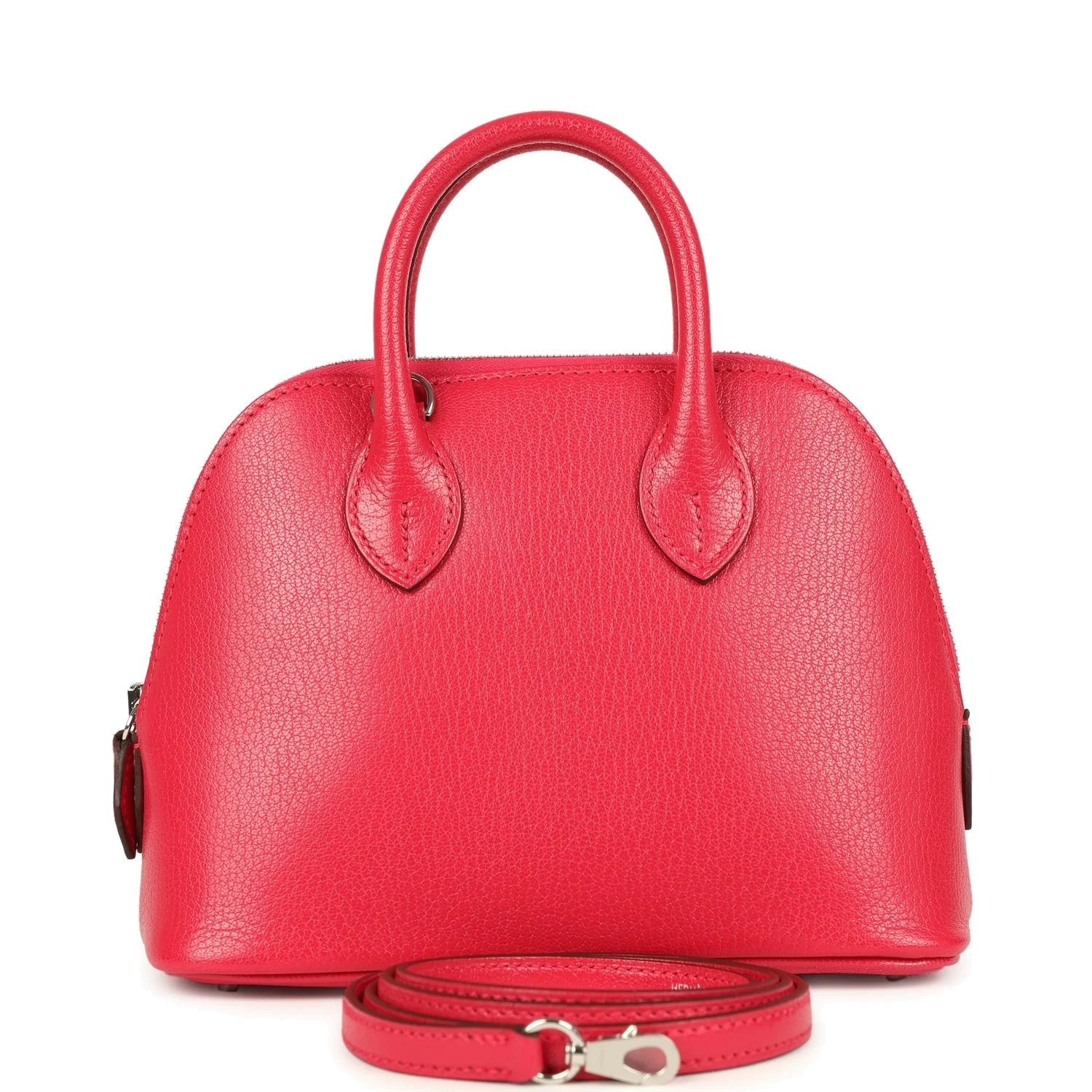 Hermes Mini 1923 Bolide Rose Extreme Chevre Chamkila Palladium Hardware — фото 2