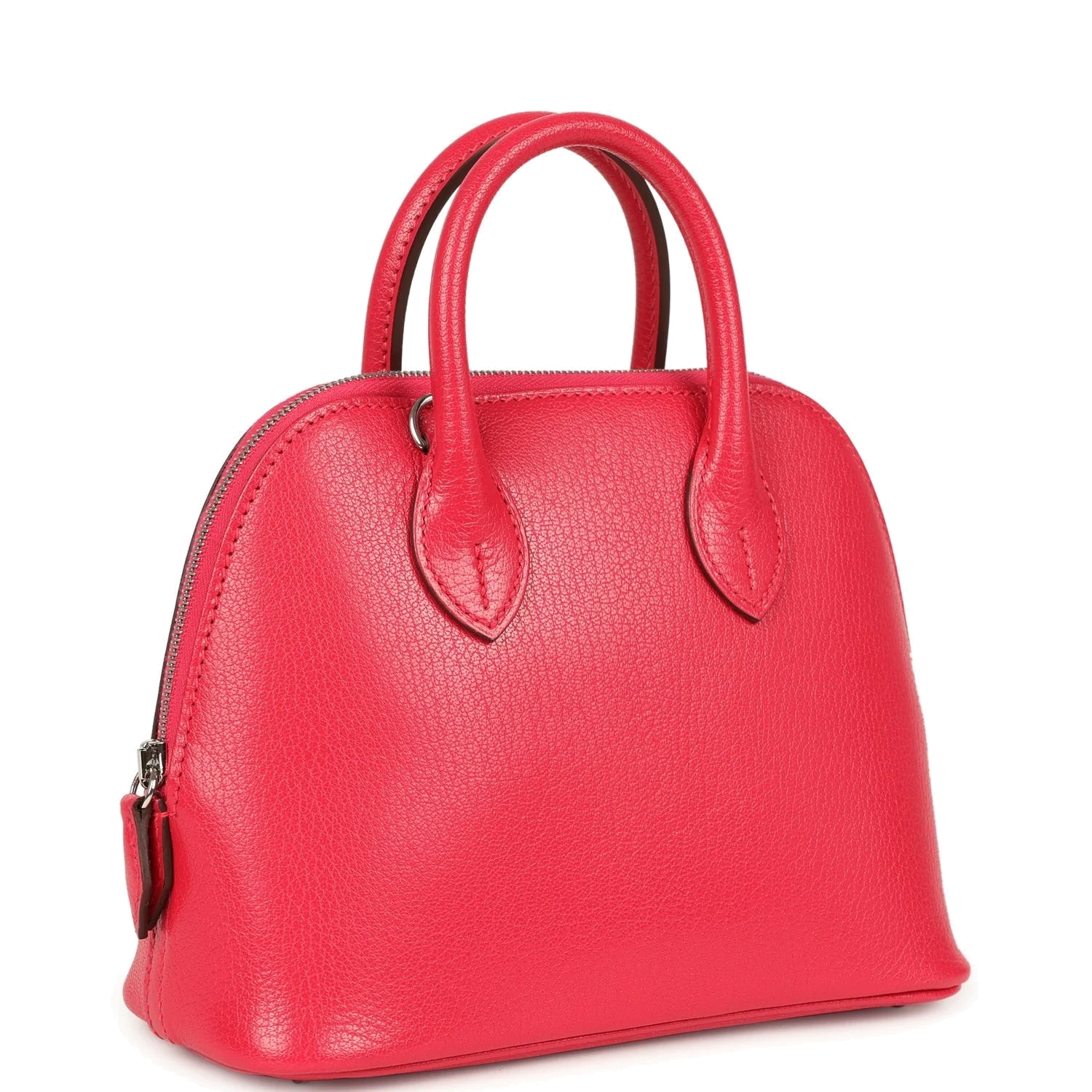 Hermes Mini 1923 Bolide Rose Extreme Chevre Chamkila Palladium Hardware — фото 3