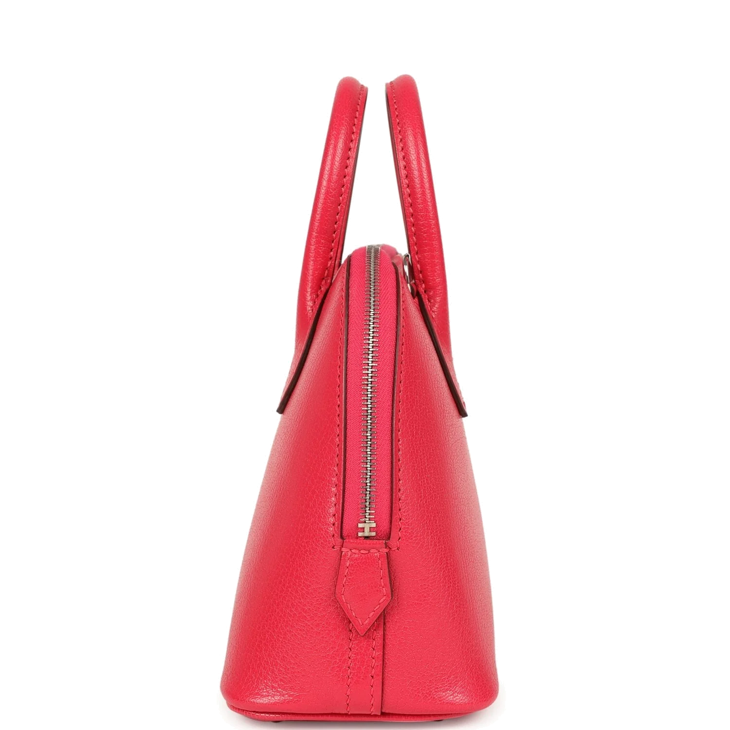 Hermes Mini 1923 Bolide Rose Extreme Chevre Chamkila Palladium Hardware — фото 4