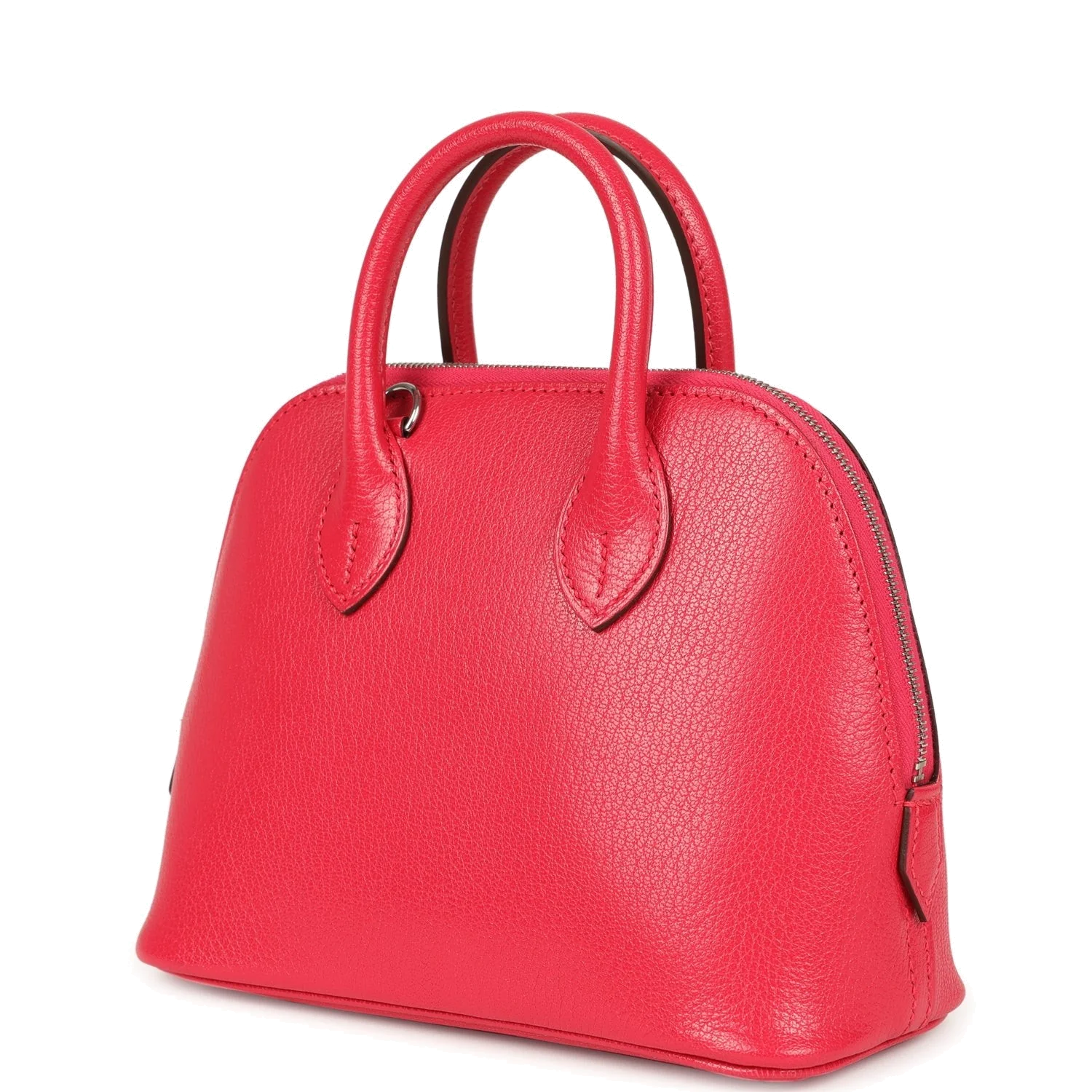 Hermes Mini 1923 Bolide Rose Extreme Chevre Chamkila Palladium Hardware — фото 6