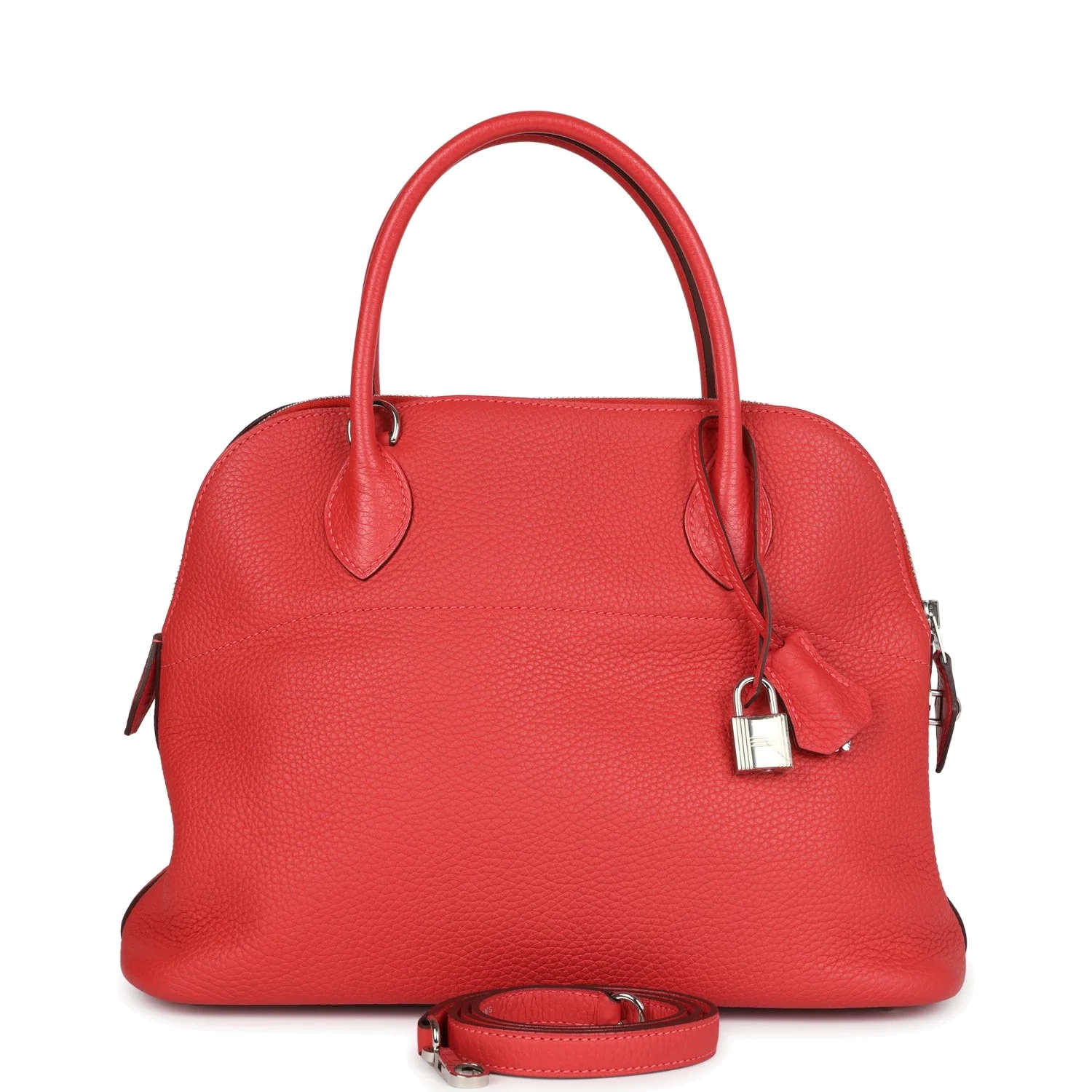 Hermes Bolide 31 Rouge Pivoine Clemence Palladium Hardware