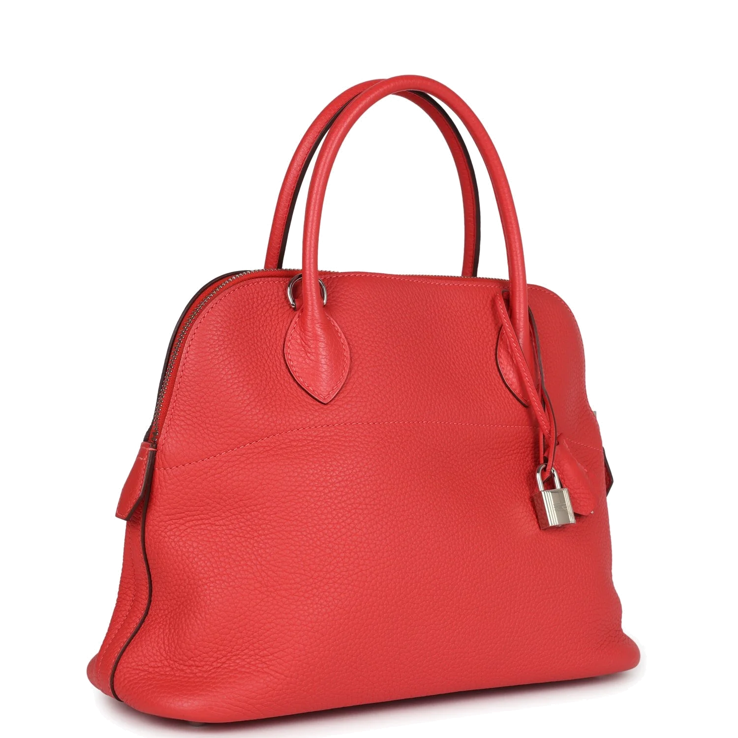 Hermes Bolide 31 Rouge Pivoine Clemence Palladium Hardware — фото 3