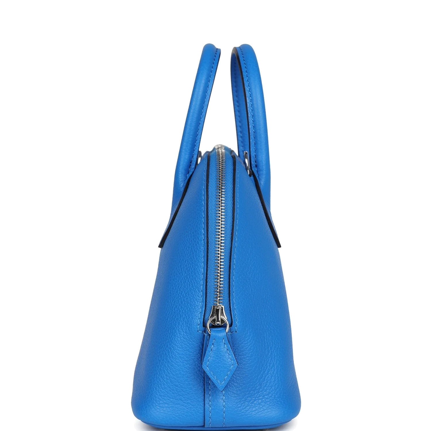 Hermes 1923 Bolide Mini Bleu France Evercolor Palladium Hardware — фото 4