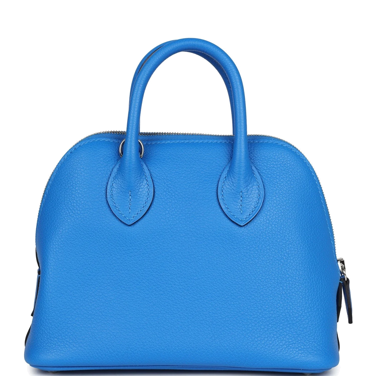 Hermes 1923 Bolide Mini Bleu France Evercolor Palladium Hardware — фото 5