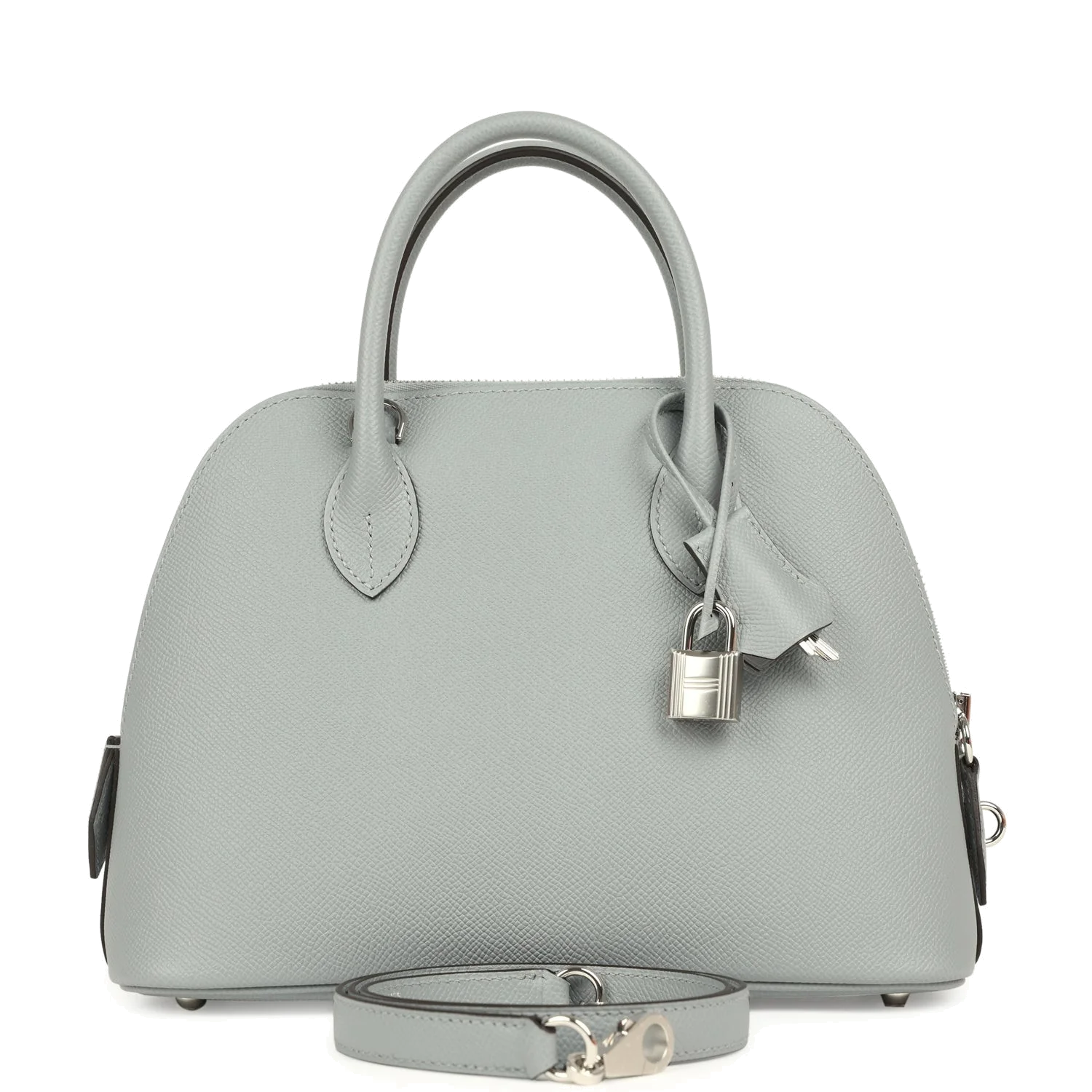 Hermes 1923 Bolide 25 Gris Pantin Epsom Palladium Hardware — фото 2