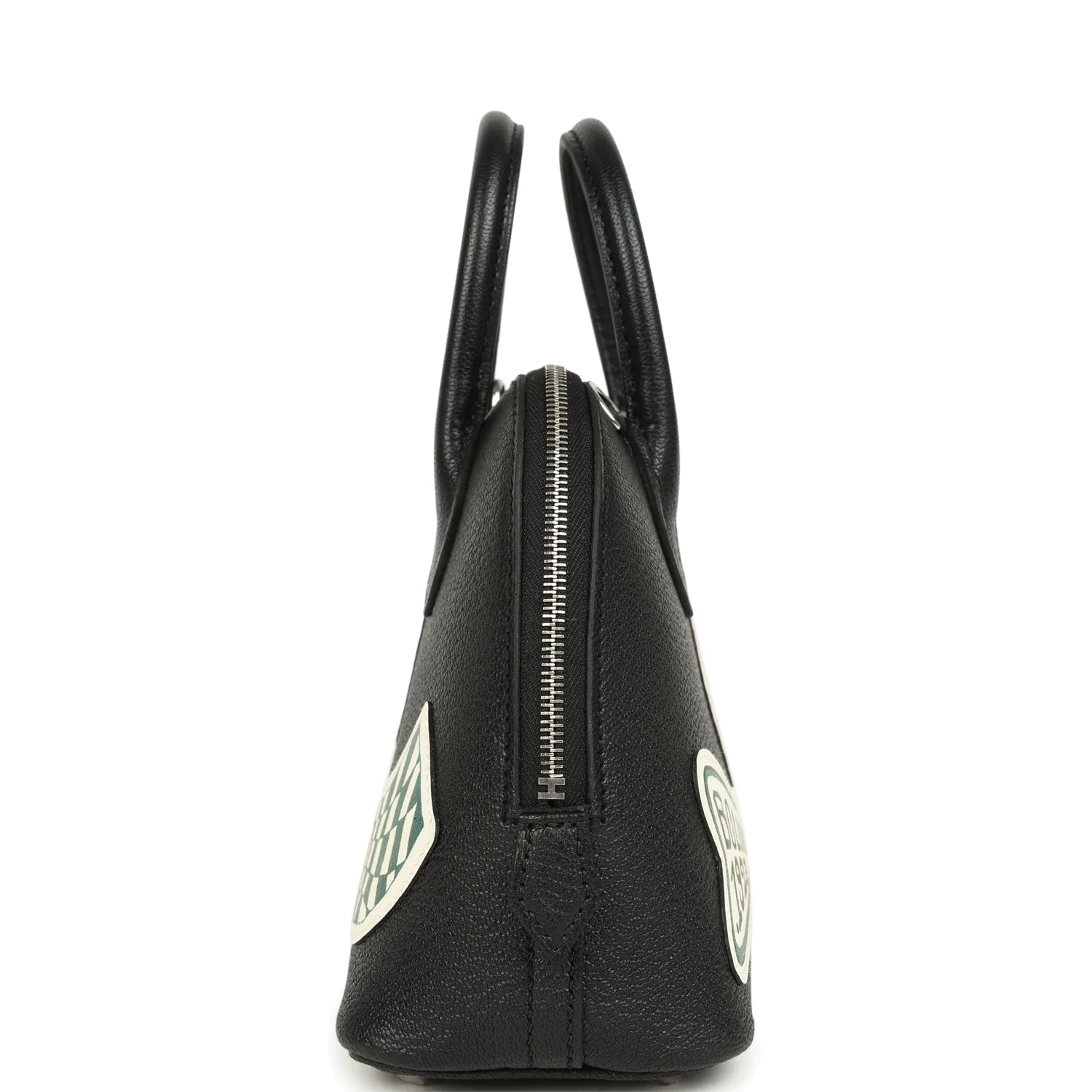 Hermes Mini 1923 Pique-Colle Bolide Black Chevre Palladium Hardware — фото 4