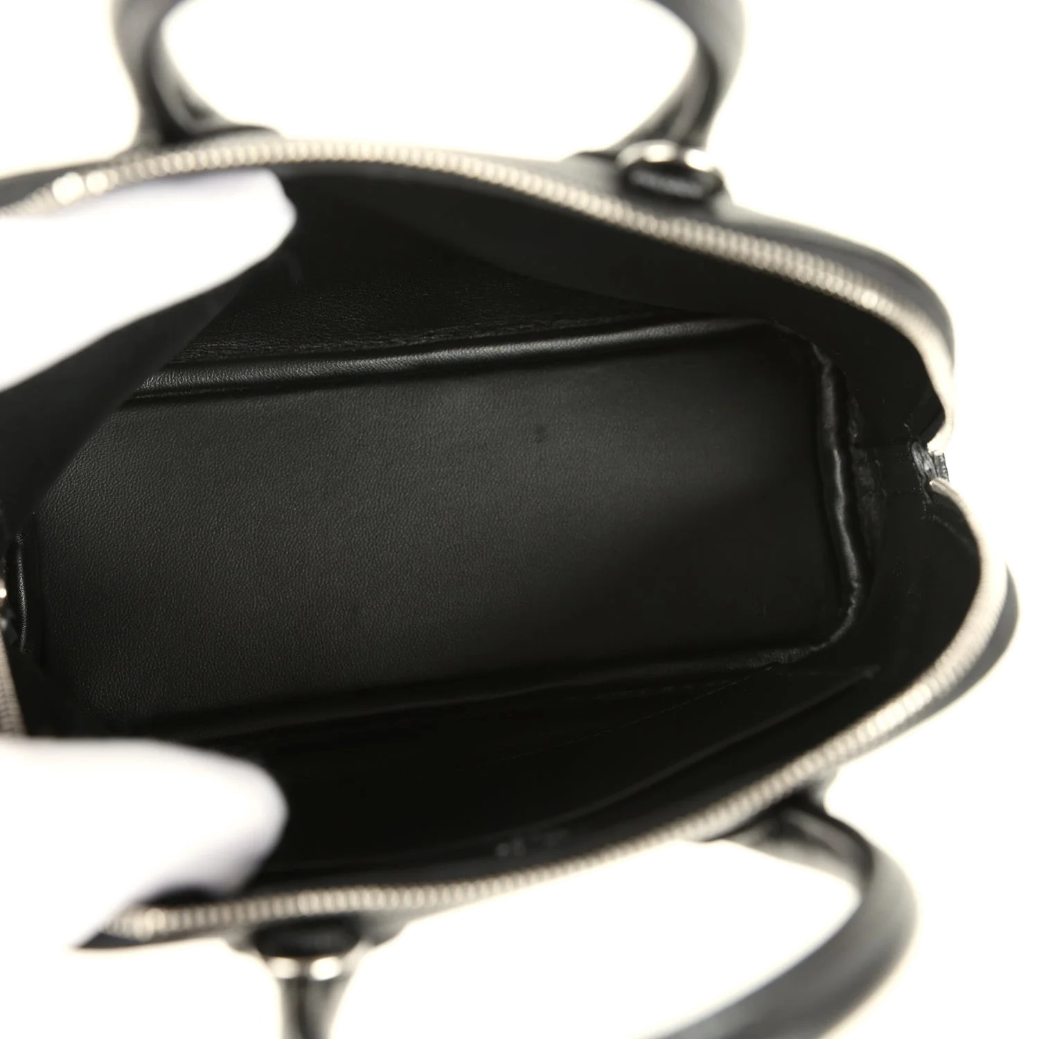 Hermes Mini 1923 Pique-Colle Bolide Black Chevre Palladium Hardware — фото 8