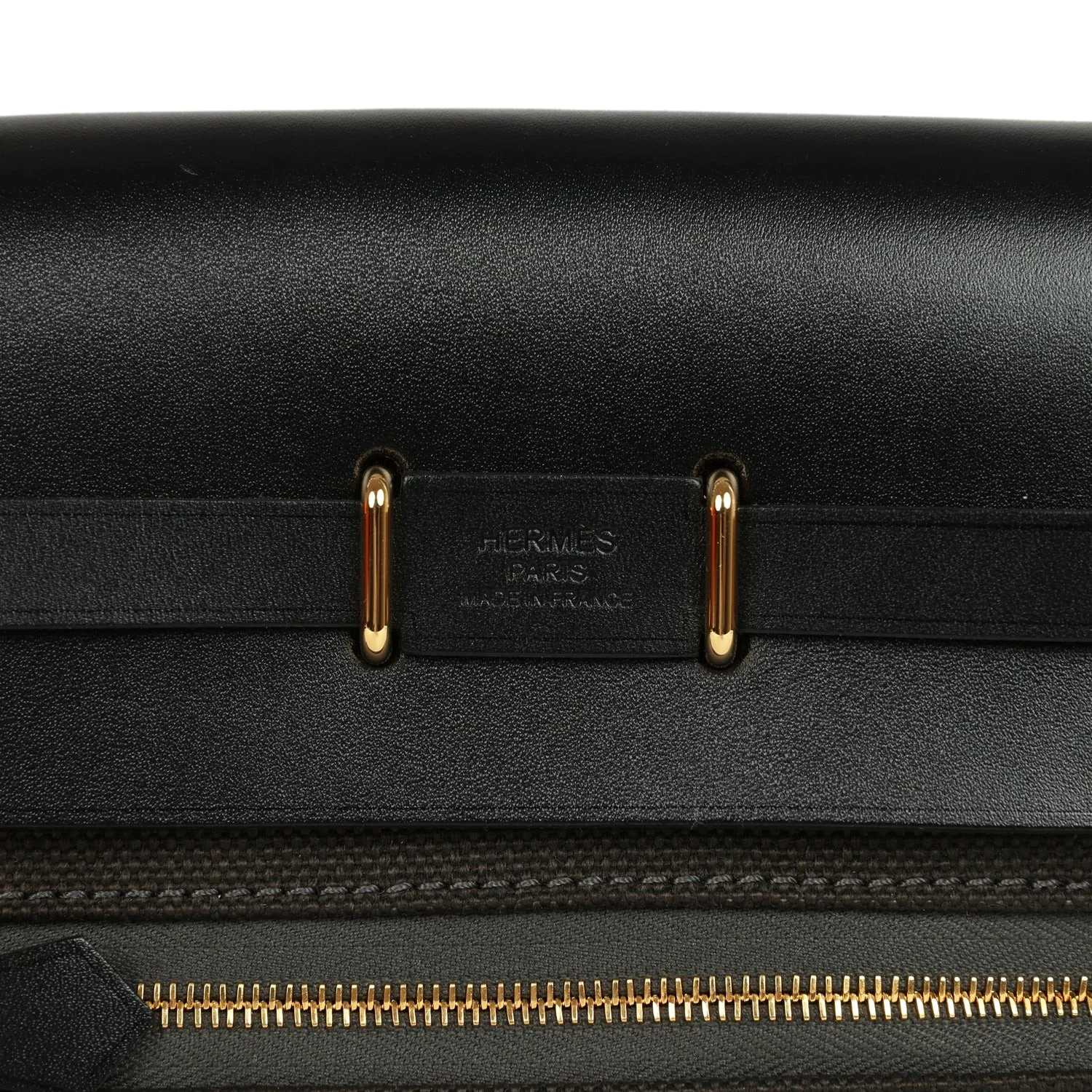Hermes Herbag Zip 20 Mini Dark Bronze Toile Militaire Canvas and Black Vache Hunter Gold Hardware — фото 8