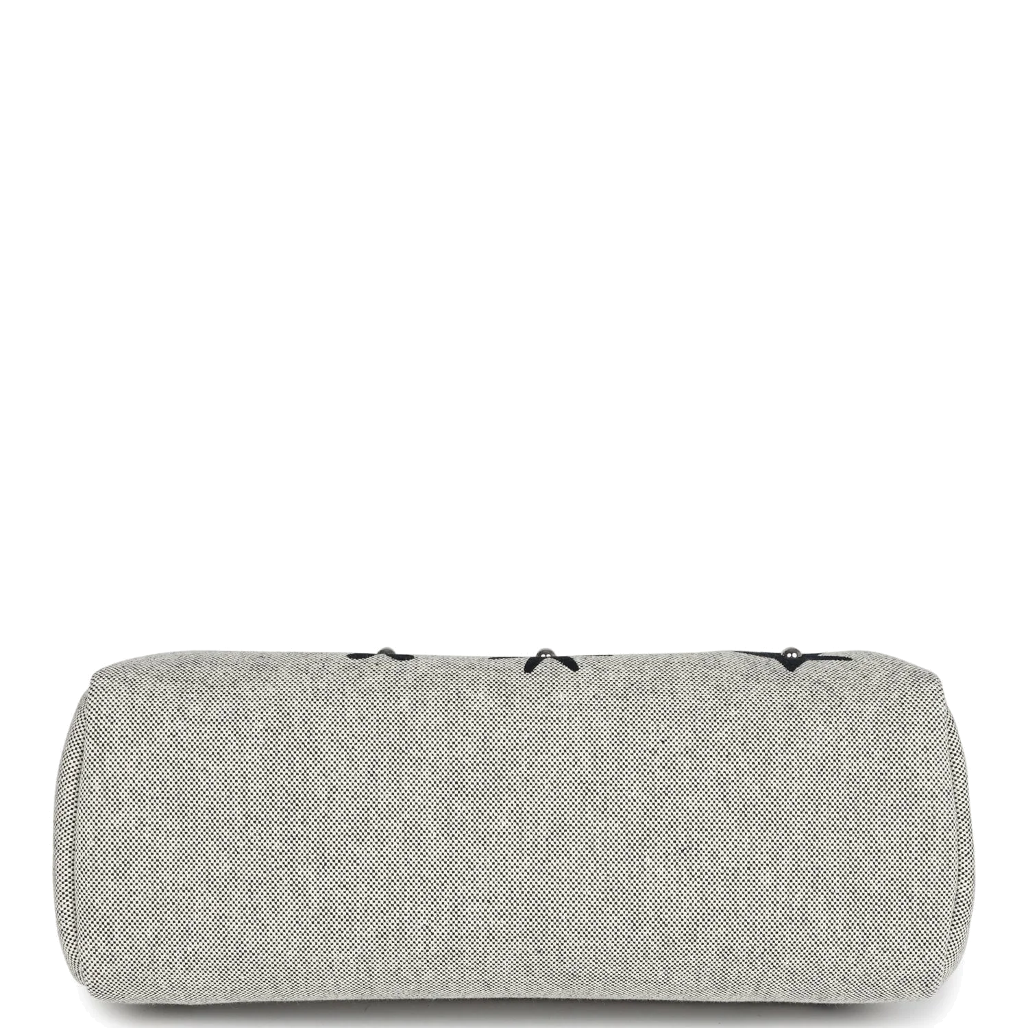 Hermes Herbag Zip 31 PM Hobnailed Black and Ecru Printed H Plume Canvas and Vache Hunter Palladium Hardware — фото 7