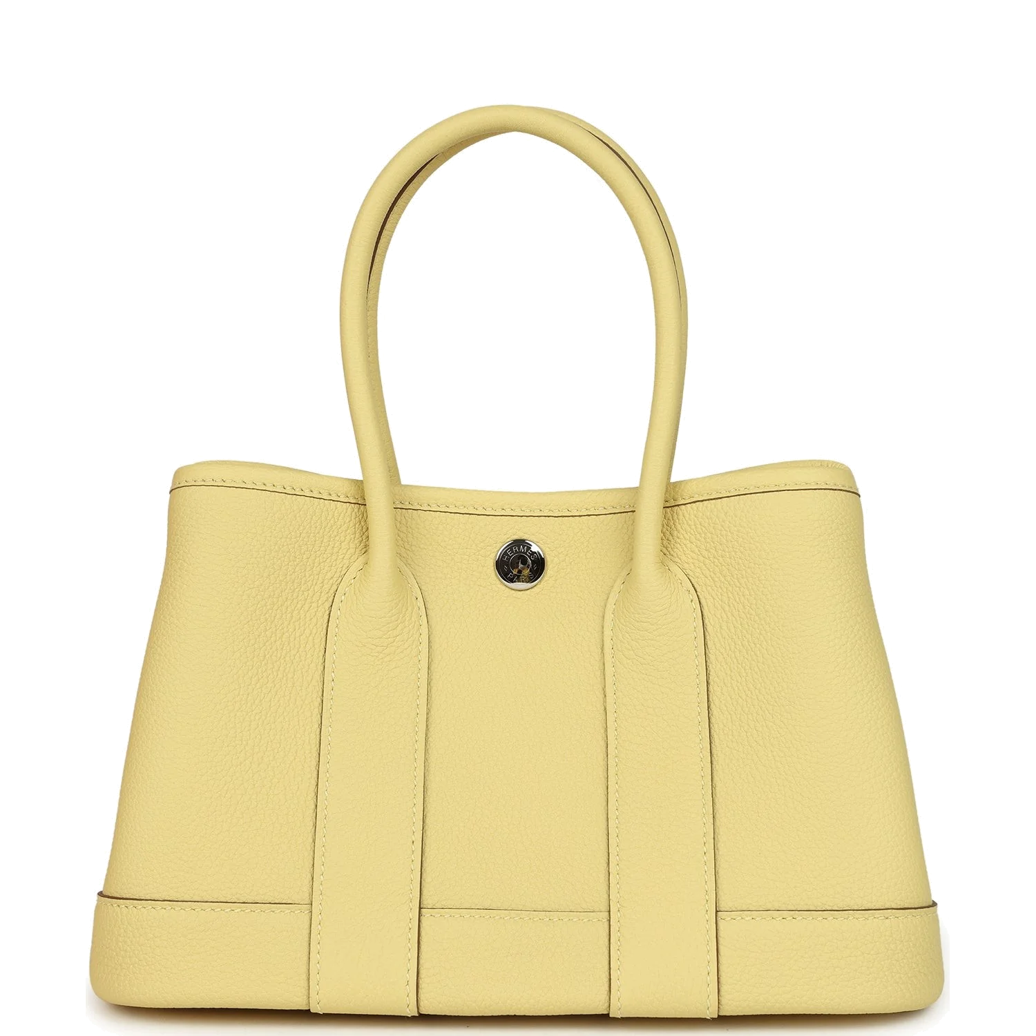 Hermes Garden Party Neo 23 Jaune Poussin Togo Palladium Hardware — фото 5