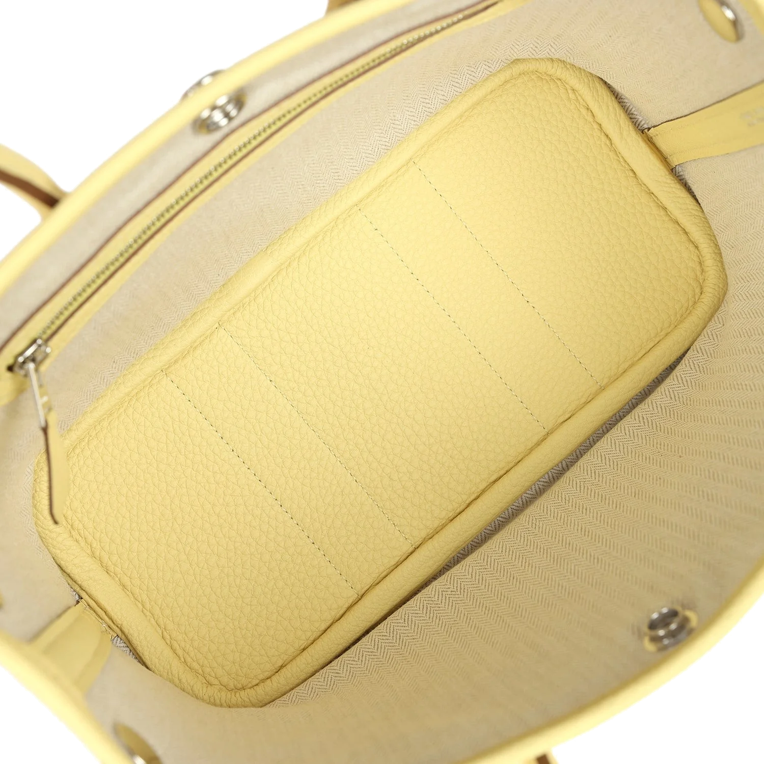 Hermes Garden Party Neo 23 Jaune Poussin Togo Palladium Hardware — фото 8