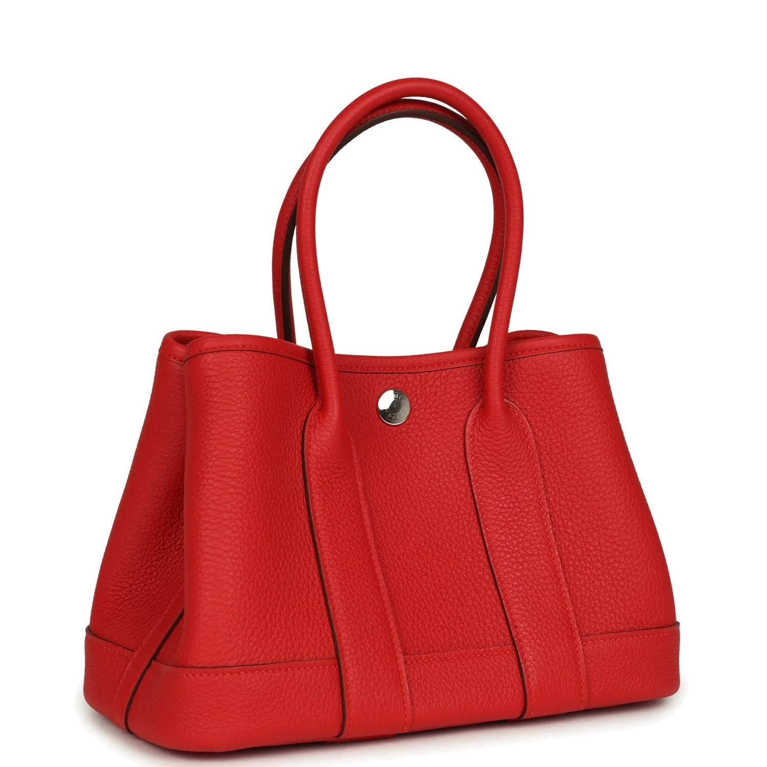 Hermes Garden Party Neo 23 Rouge Radieux Togo Palladium Hardware — фото 3