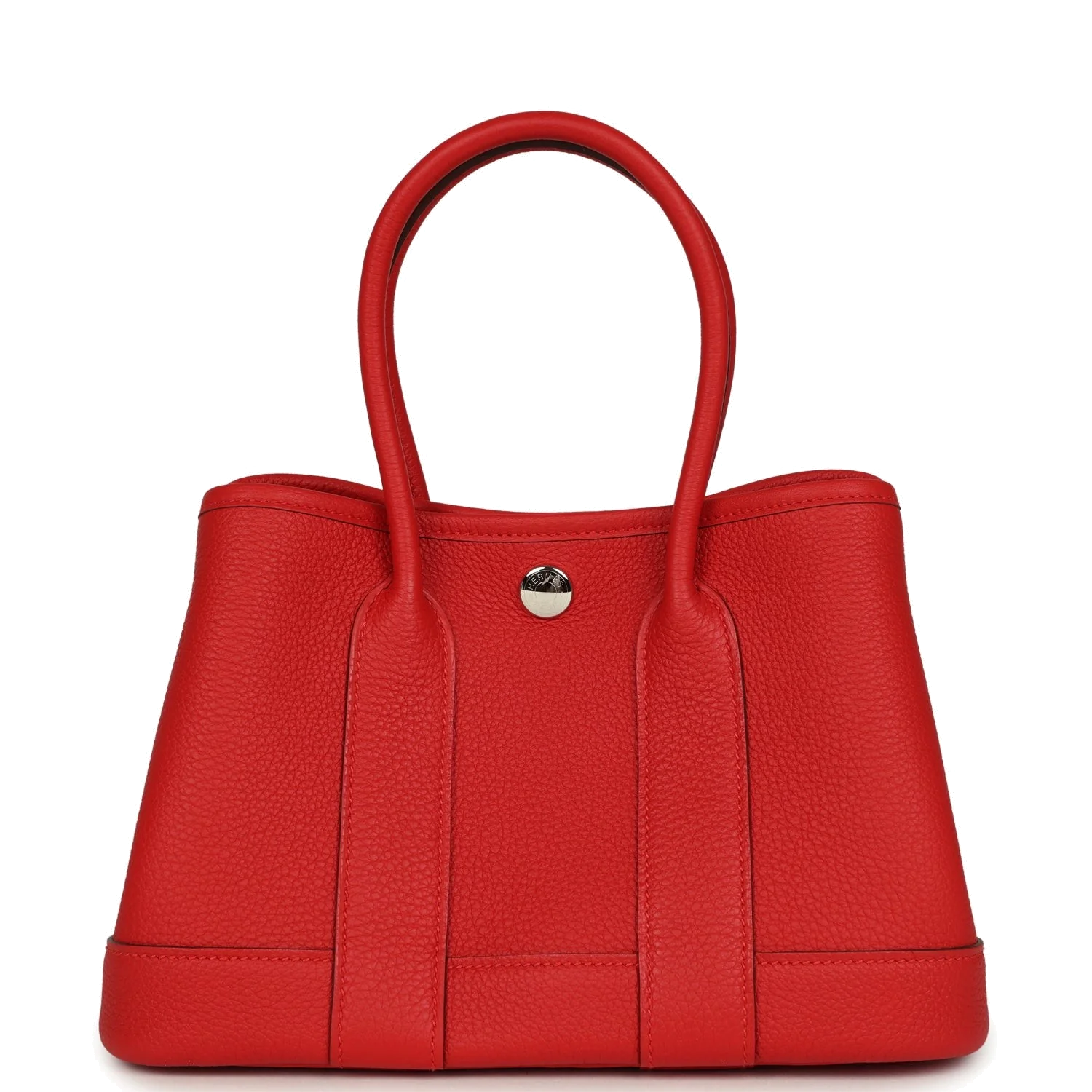 Hermes Garden Party Neo 23 Rouge Radieux Togo Palladium Hardware — фото 5
