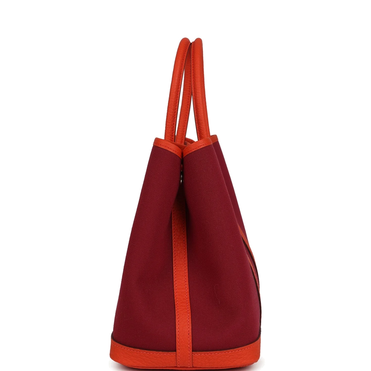 Hermes Garden Party 30 Rubis Officier Canvas and Capucine Negonda Palladium Hardware — фото 4