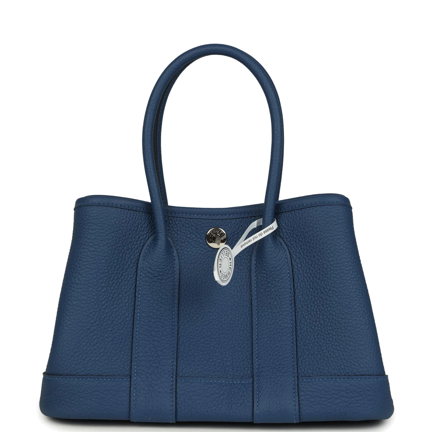 Hermes Garden Party Neo 23 Bleu Tie Togo Palladium Hardware — фото 5