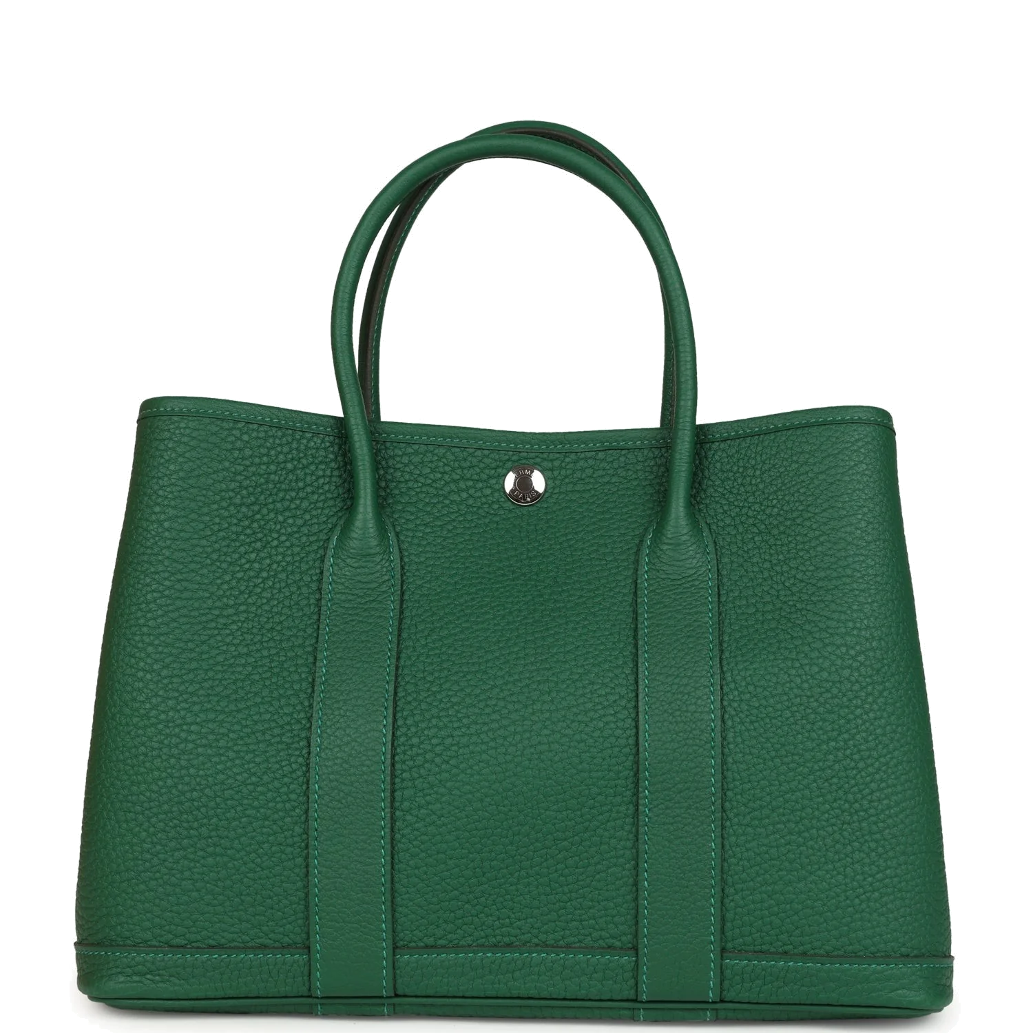 Hermes Garden Party 30 Vert Moyen Negonda Palladium Hardware — фото 5