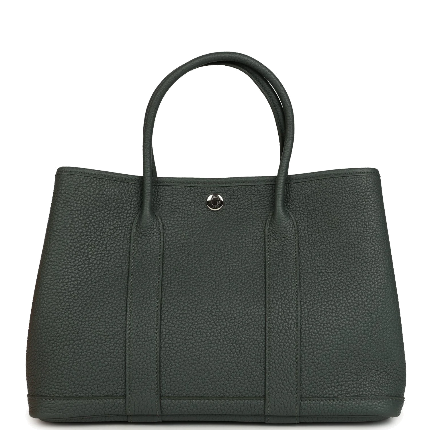 Hermes Garden Party 30 Vert Mangrove Negonda Palladium Hardware — фото 5