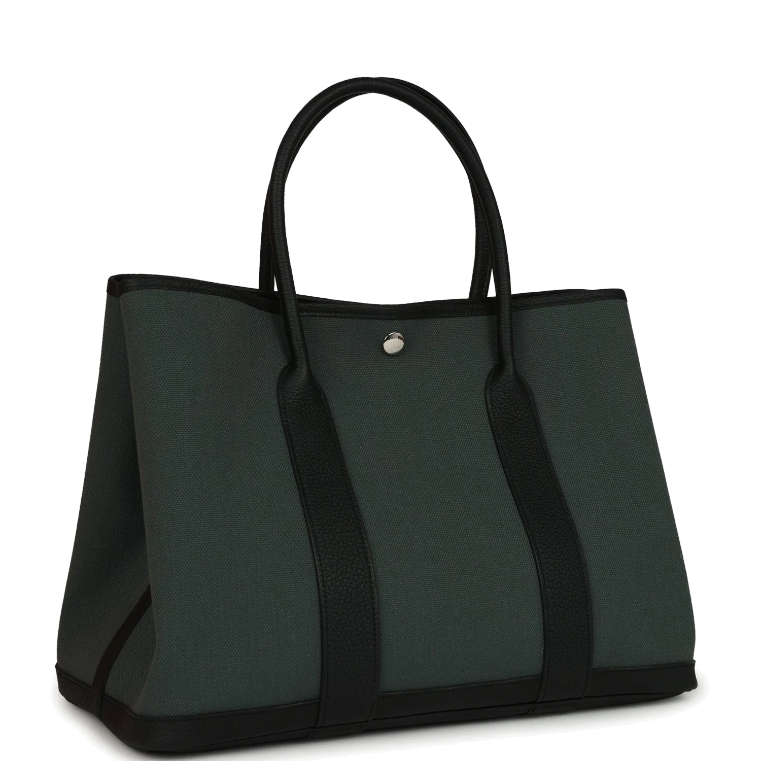 Hermes Garden Party 36 Vert Mangrove Toile H and Black Negonda Palladium Hardware — фото 3