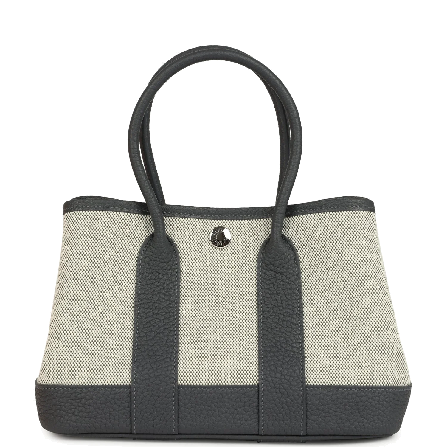 Hermes Garden Party Neo 23 Ardoise-Ecru Toile H Canvas and Ardoise Negonda Palladium Hardware
