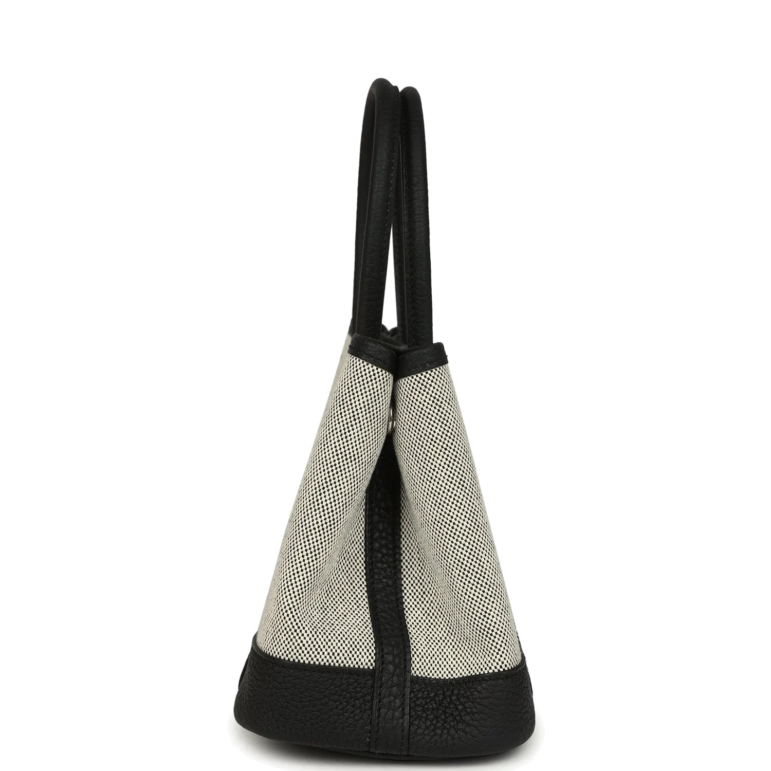 Hermes Garden Party Neo 23 Black-Ecru Toile H Canvas and Black Negonda Palladium Hardware — фото 4