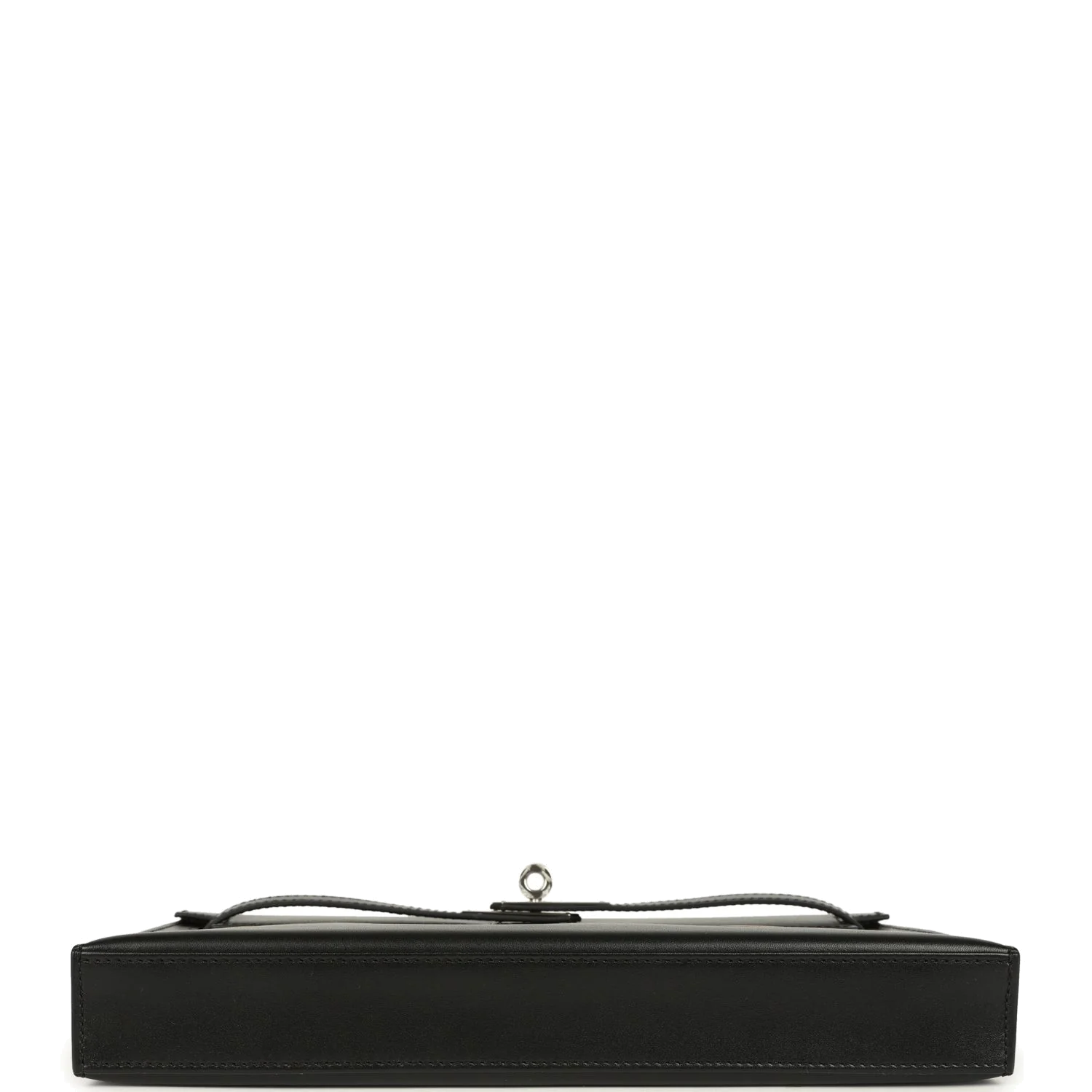 Hermes Kelly Elan "Cheval De Bois" Black and Multi Tadelakt Palladium Hardware — фото 7