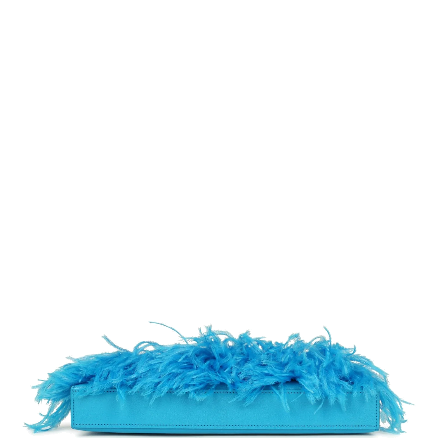 Hermes Kelly Elan Foile Bleu Frida Chevre Chamkila and Ostrich Feathers Palladium Hardware — фото 7