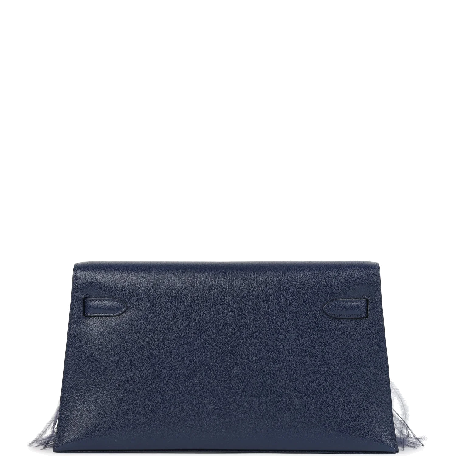 Hermes Kelly Elan Foile Bleu Saphir Chevre Chamkila and Ostrich Feathers Palladium Hardware — фото 5