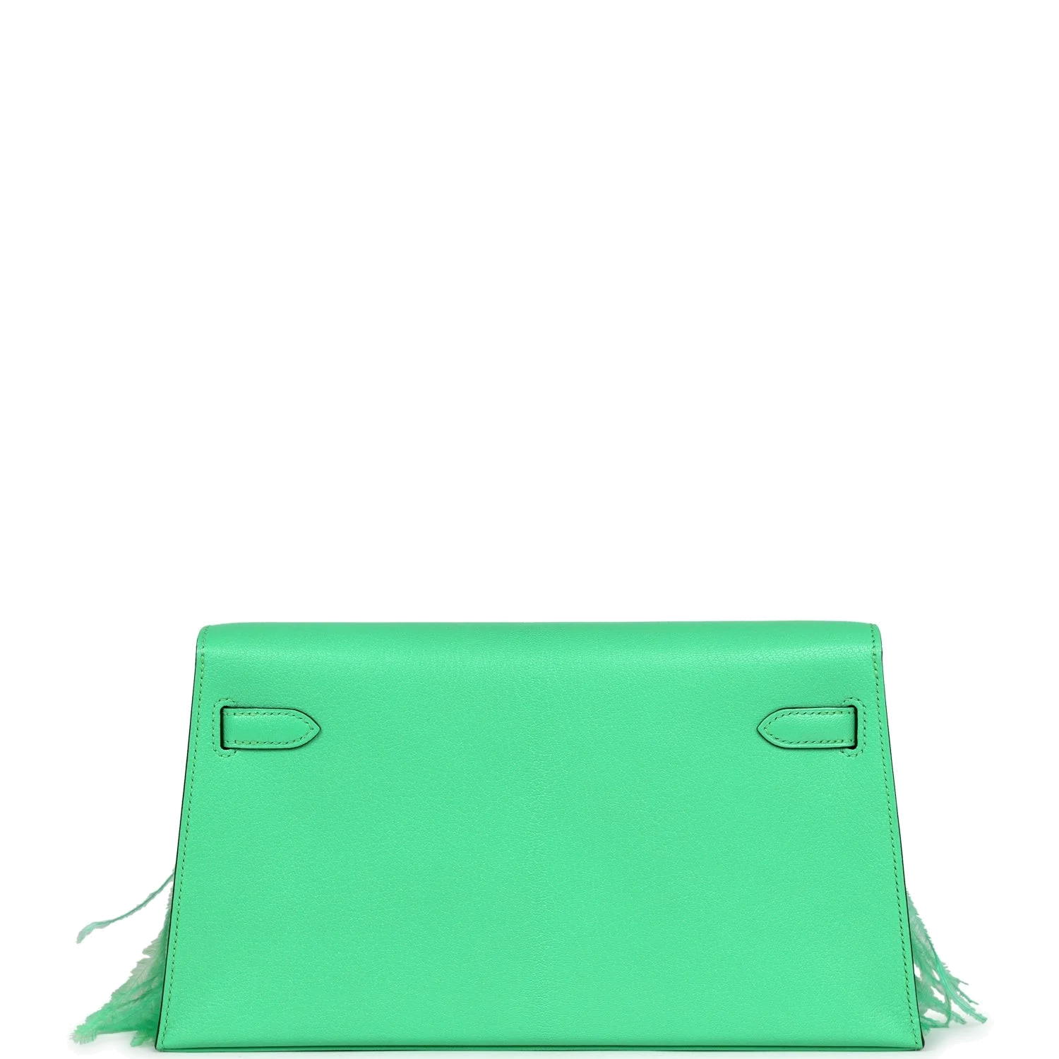 Hermes Kelly Elan Foile Vert Comics Chevre and Ostrich Feather Palladium Hardware — фото 5
