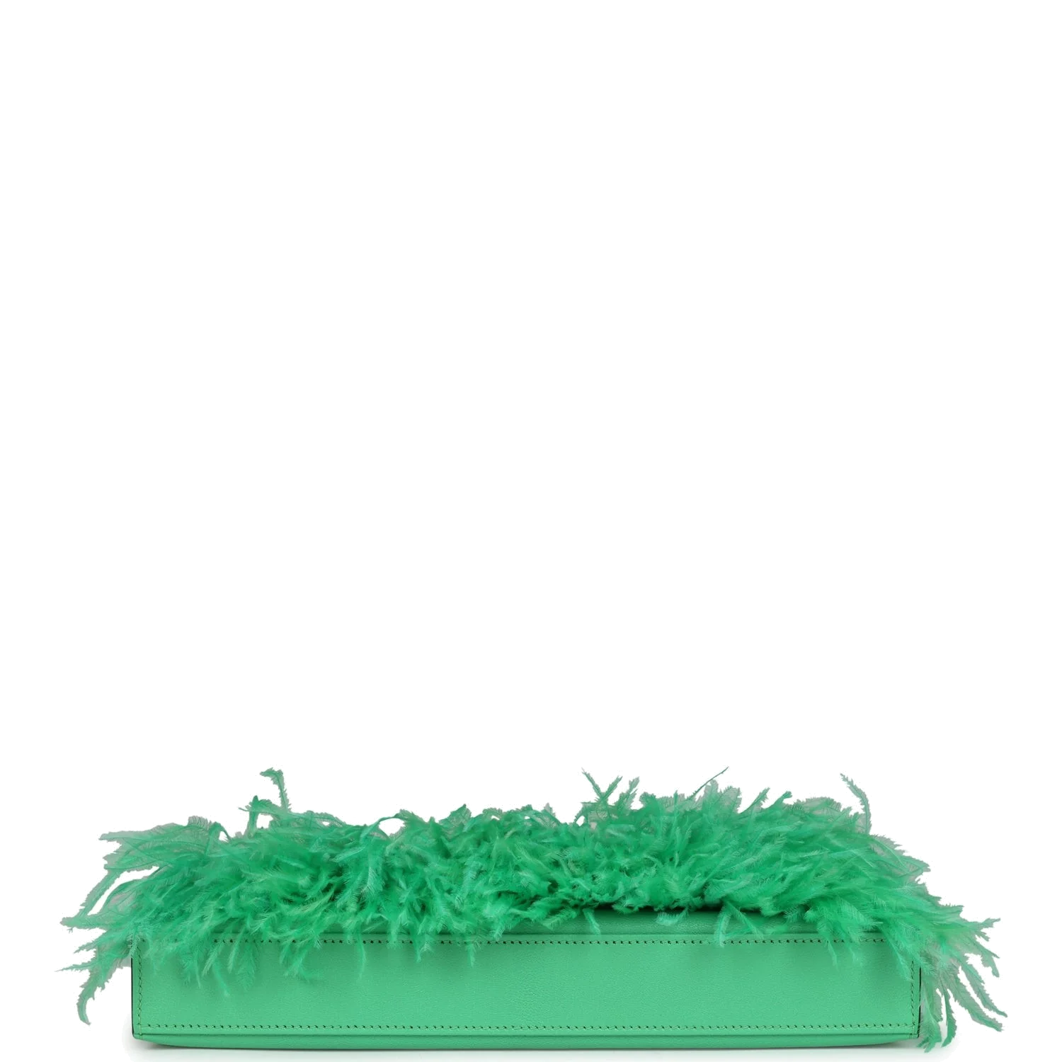 Hermes Kelly Elan Foile Vert Comics Chevre and Ostrich Feather Palladium Hardware — фото 7