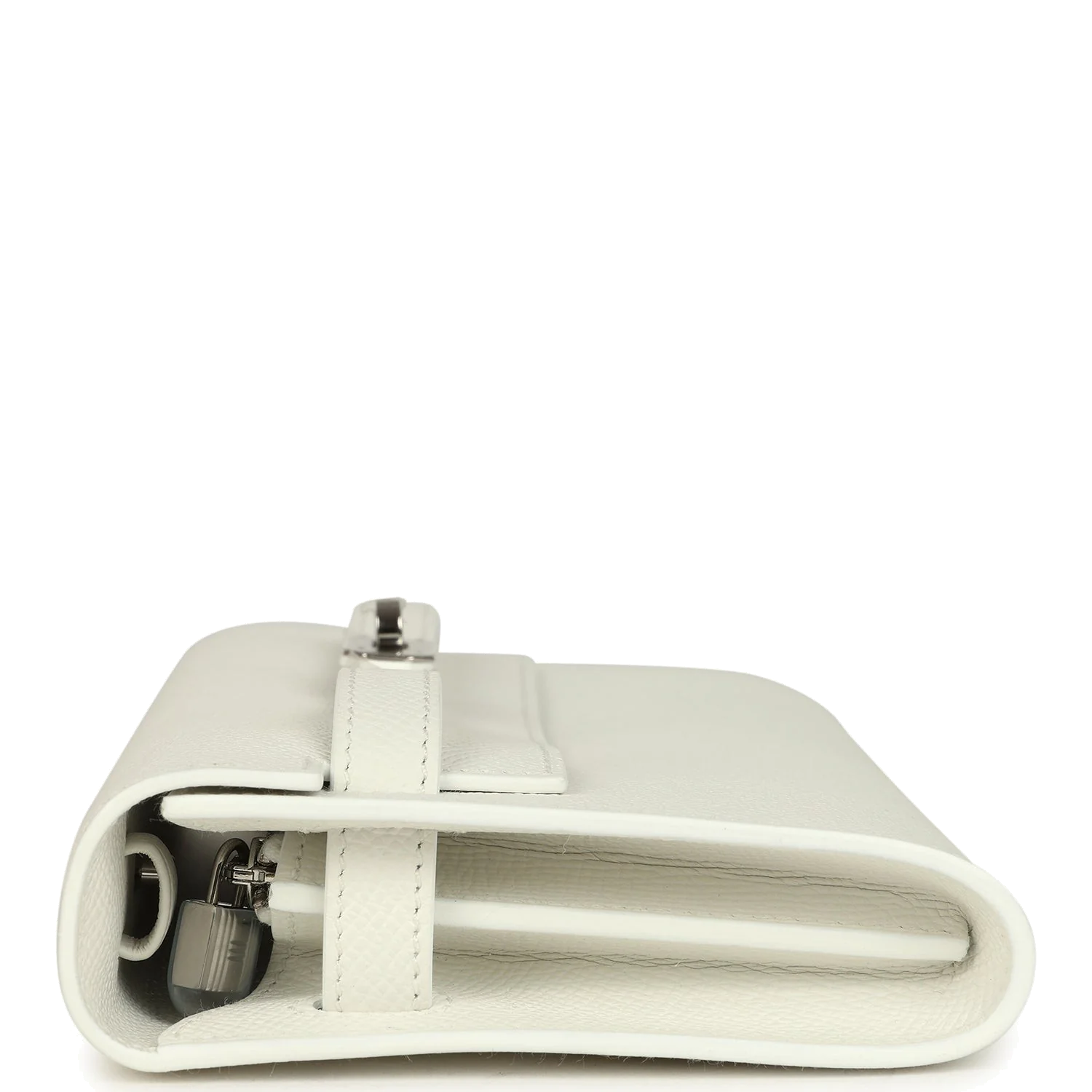 Hermes Kelly Wallet To Go New White Epsom Palladium Hardware — фото 4