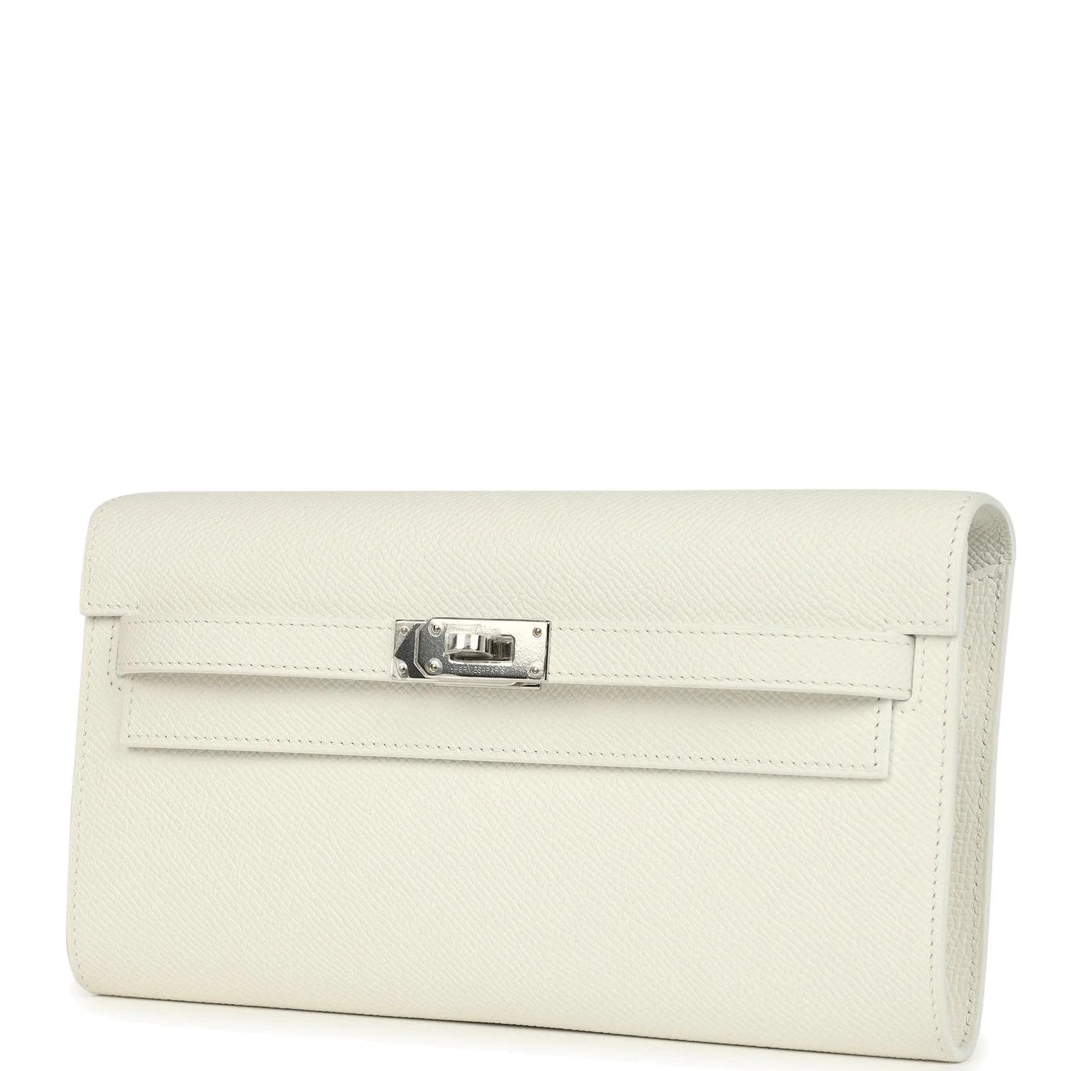 Hermes Kelly Wallet To Go New White Epsom Palladium Hardware — фото 6