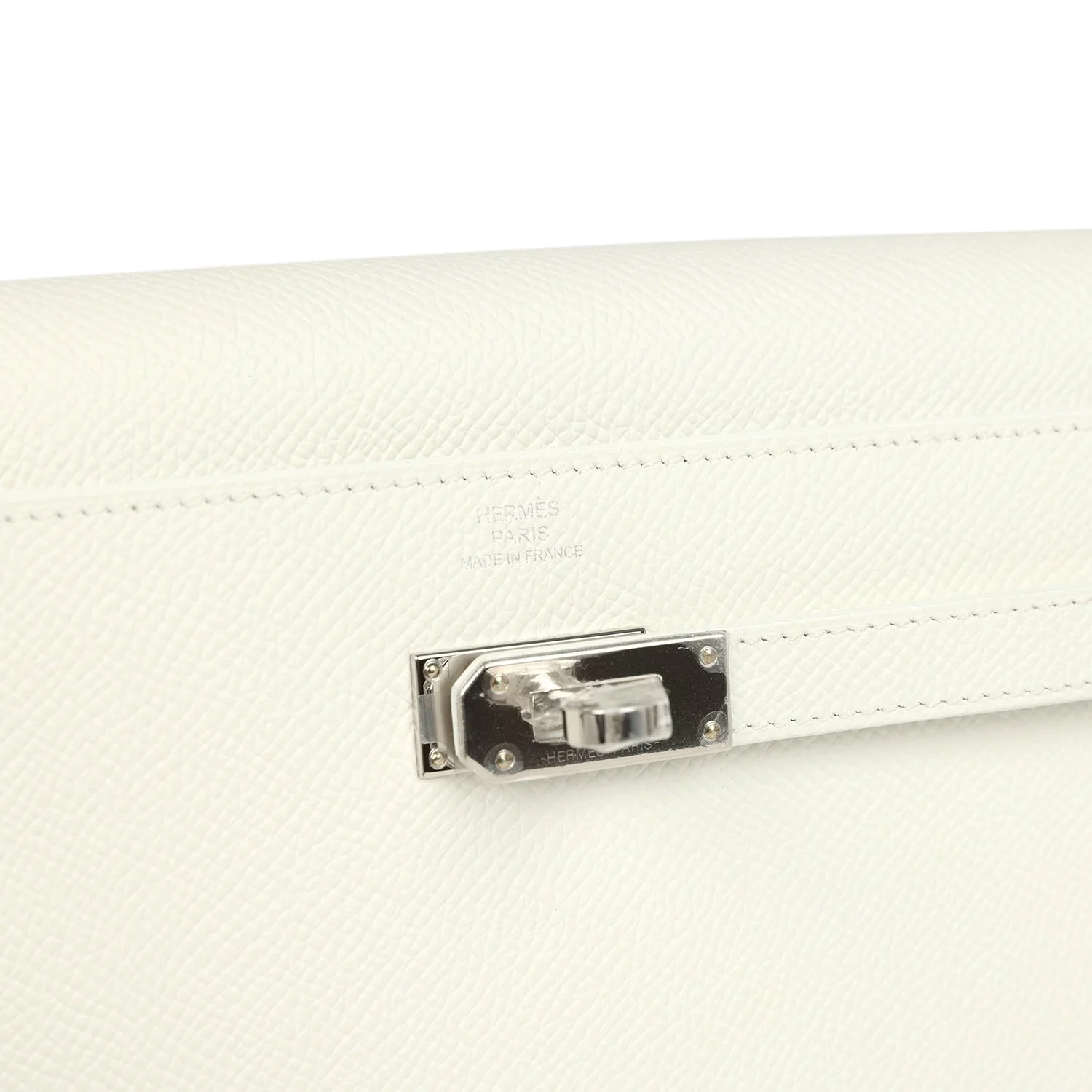 Hermes Kelly Wallet To Go New White Epsom Palladium Hardware — фото 8