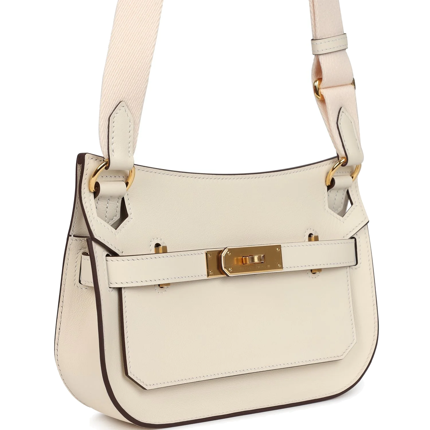 Hermes Mini Jypsiere Nata Swift Gold Hardware — фото 3