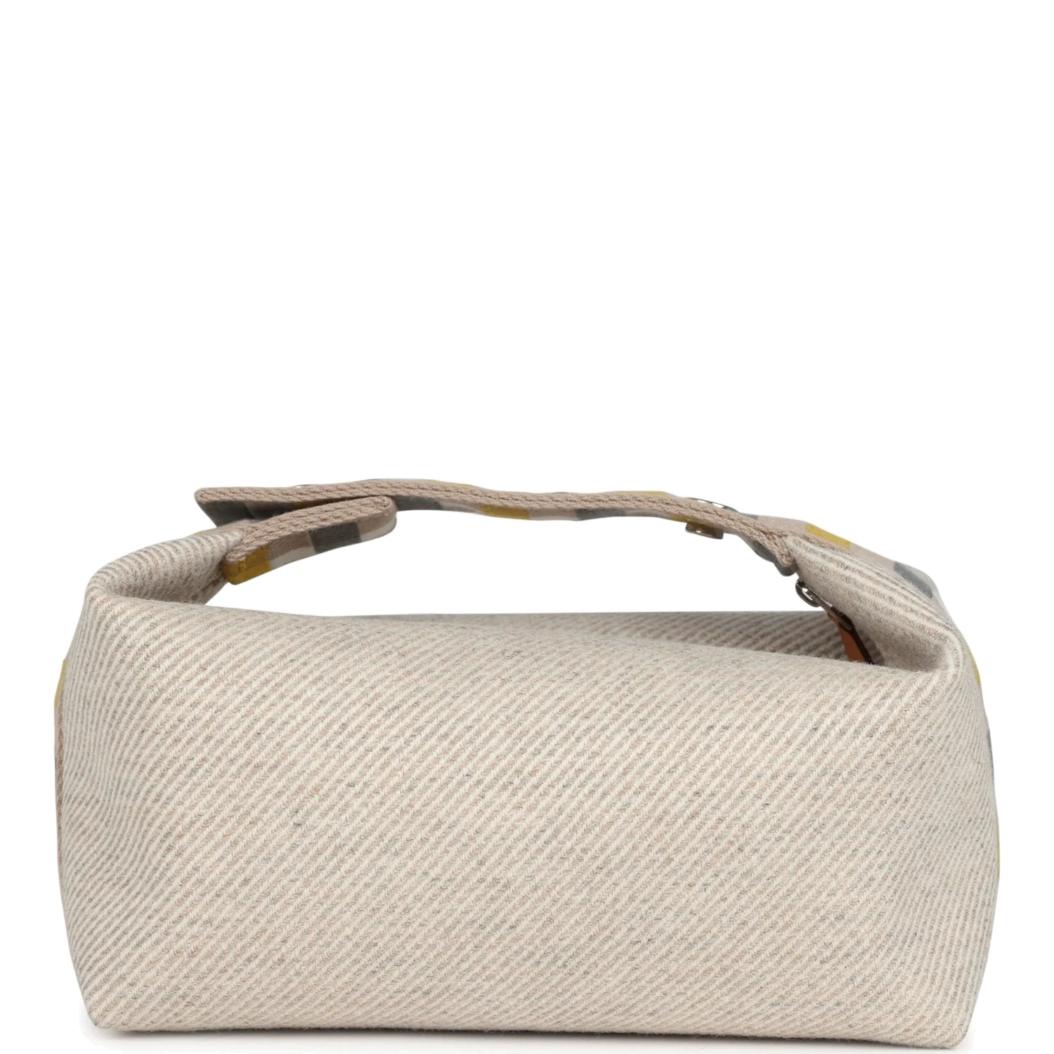Hermes Bride-A-Brac Au Carre Case PM Seigle Wool Palladium Hardware — фото 5