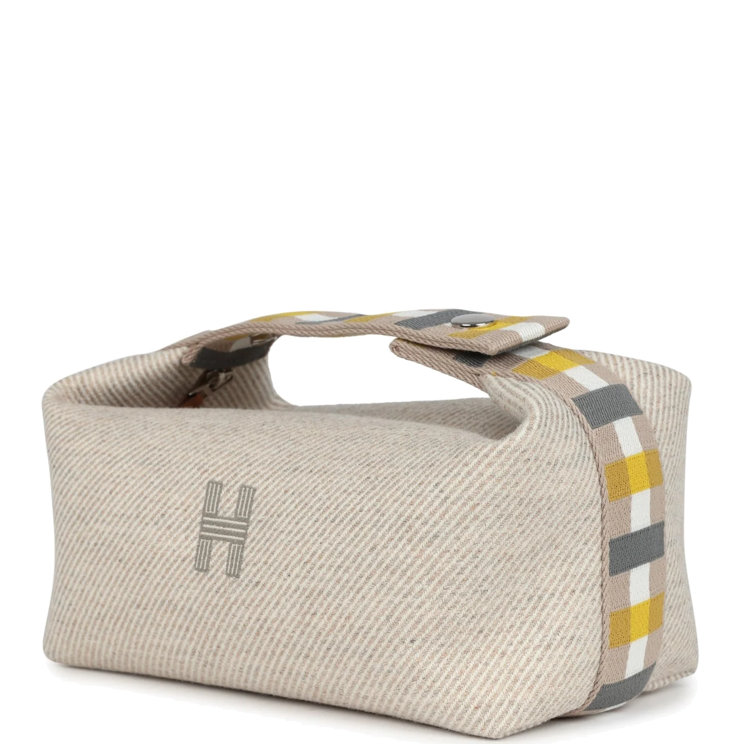Hermes Bride-A-Brac Au Carre Case PM Seigle Wool Palladium Hardware — фото 6