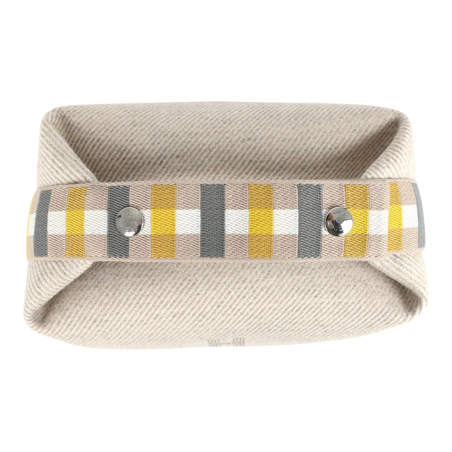 Hermes Bride-A-Brac Au Carre Case PM Seigle Wool Palladium Hardware — фото 8