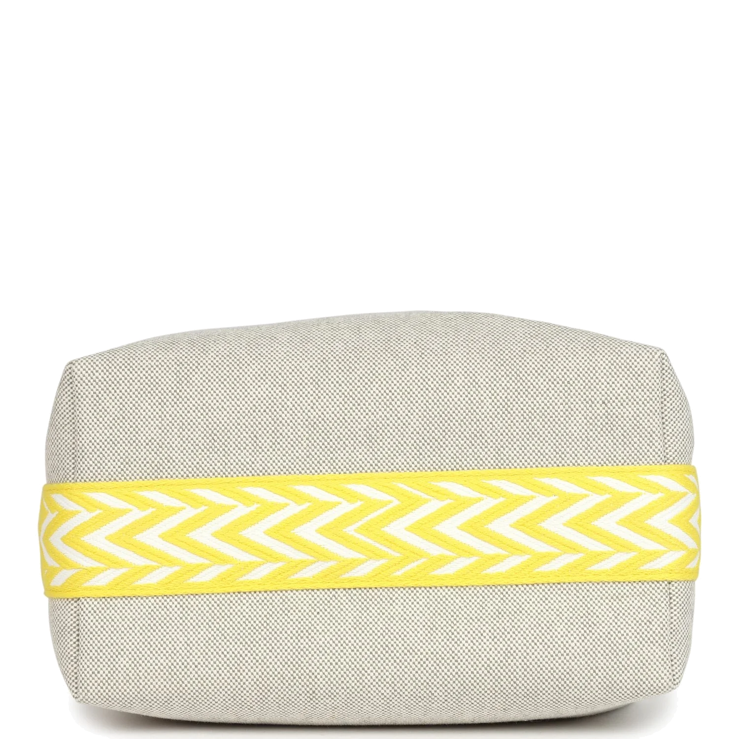 Hermes Bride A Brac Case PM Jaune Citron Plume Canvas Palladium Hardware — фото 7