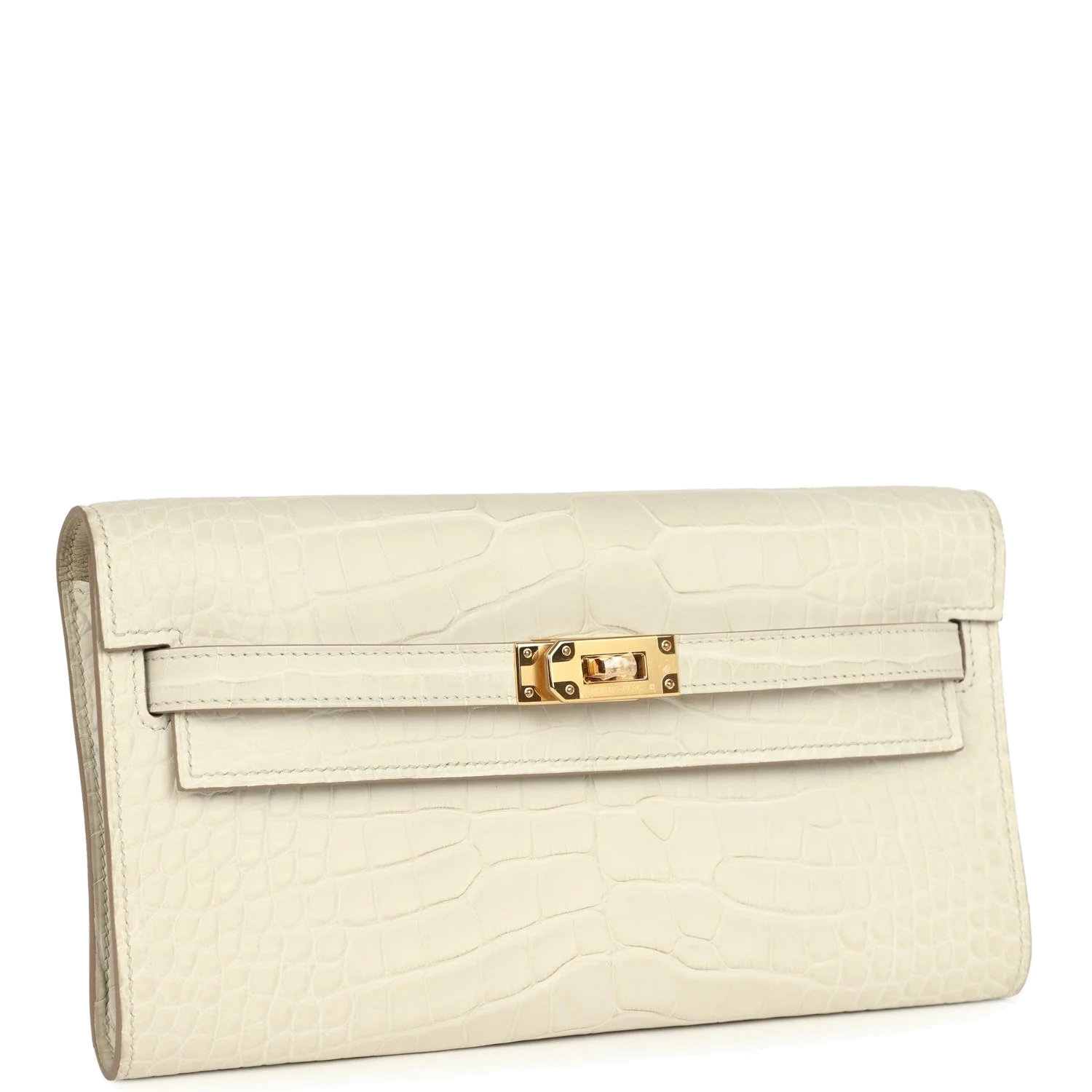 Hermes Kelly Wallet To Go Beton Matte Alligator Gold Hardware — фото 3
