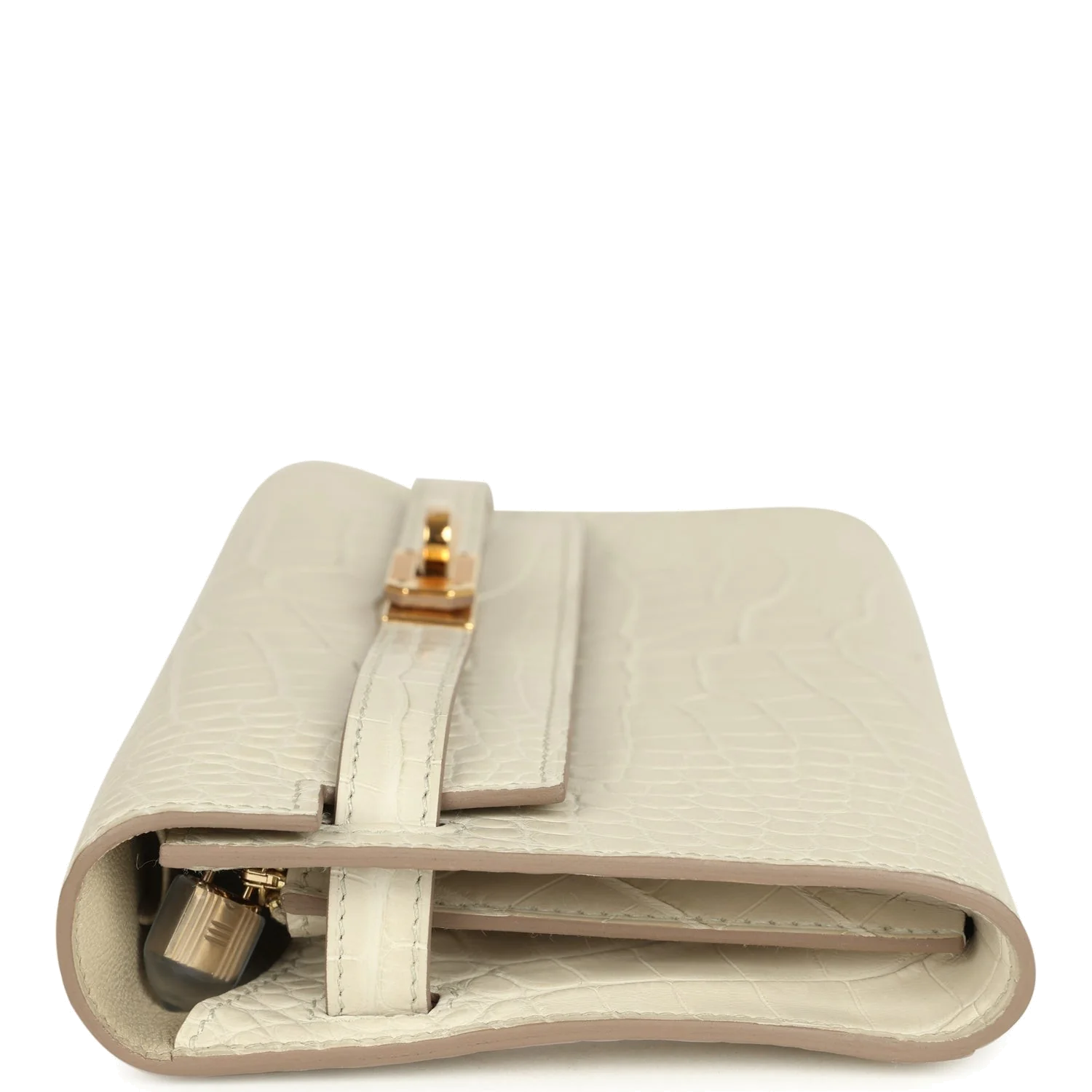 Hermes Kelly Wallet To Go Beton Matte Alligator Gold Hardware — фото 4