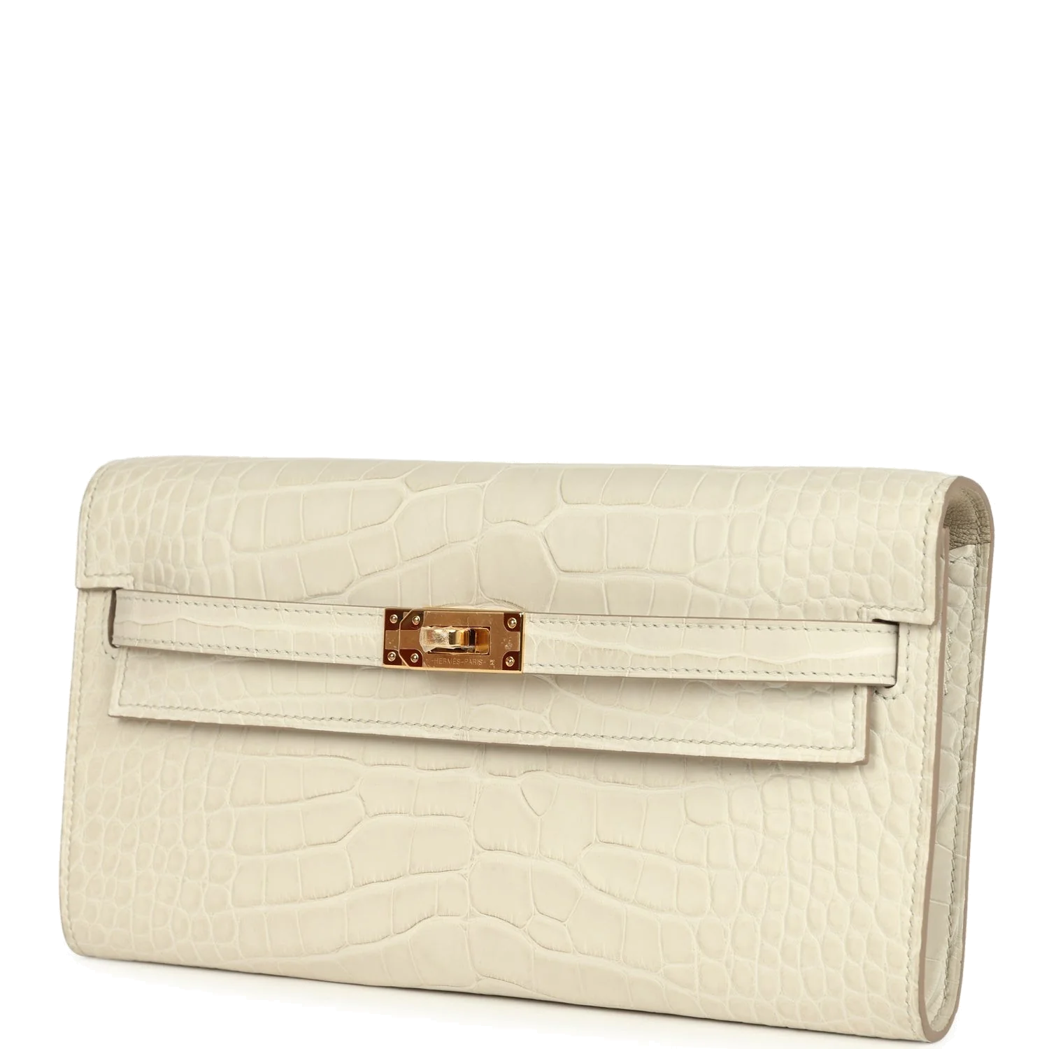 Hermes Kelly Wallet To Go Beton Matte Alligator Gold Hardware — фото 6