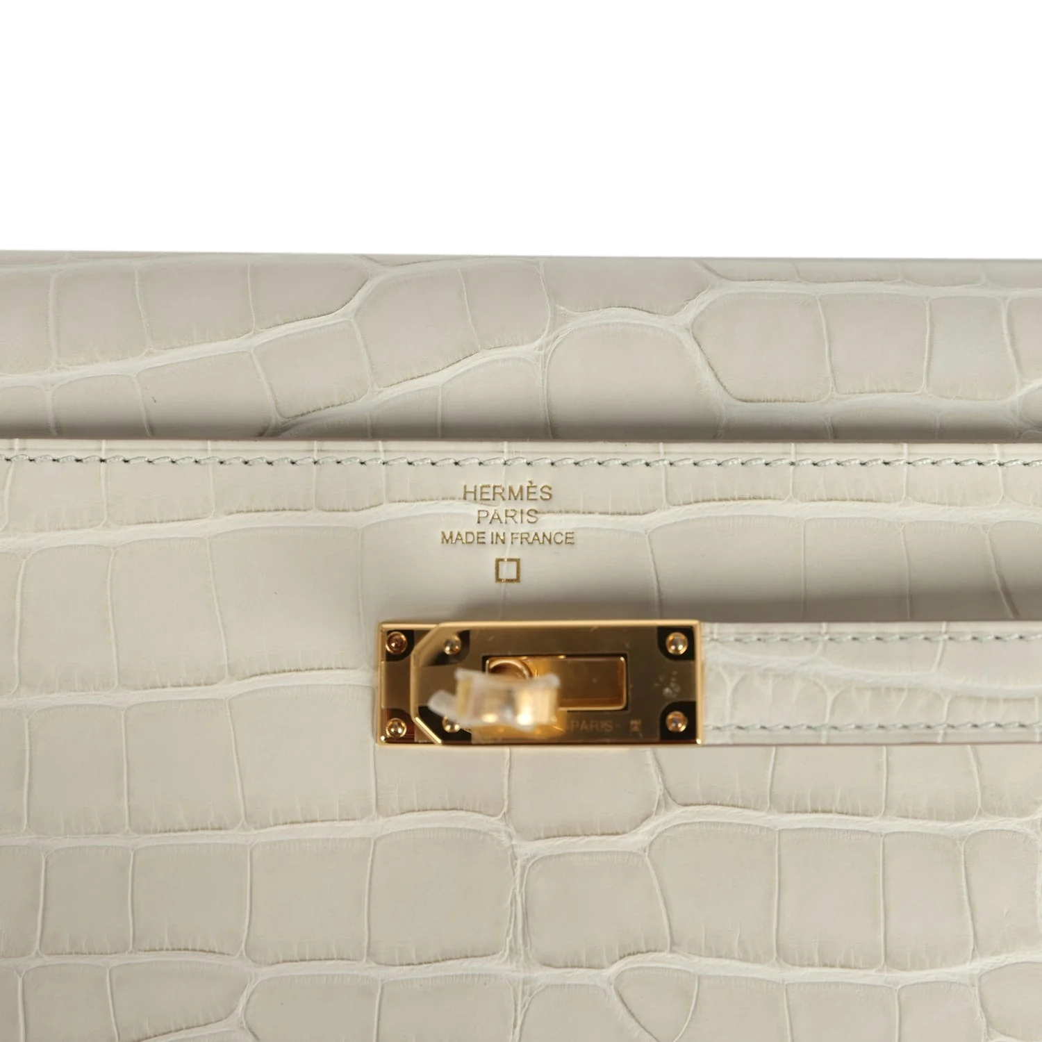 Hermes Kelly Wallet To Go Beton Matte Alligator Gold Hardware — фото 8