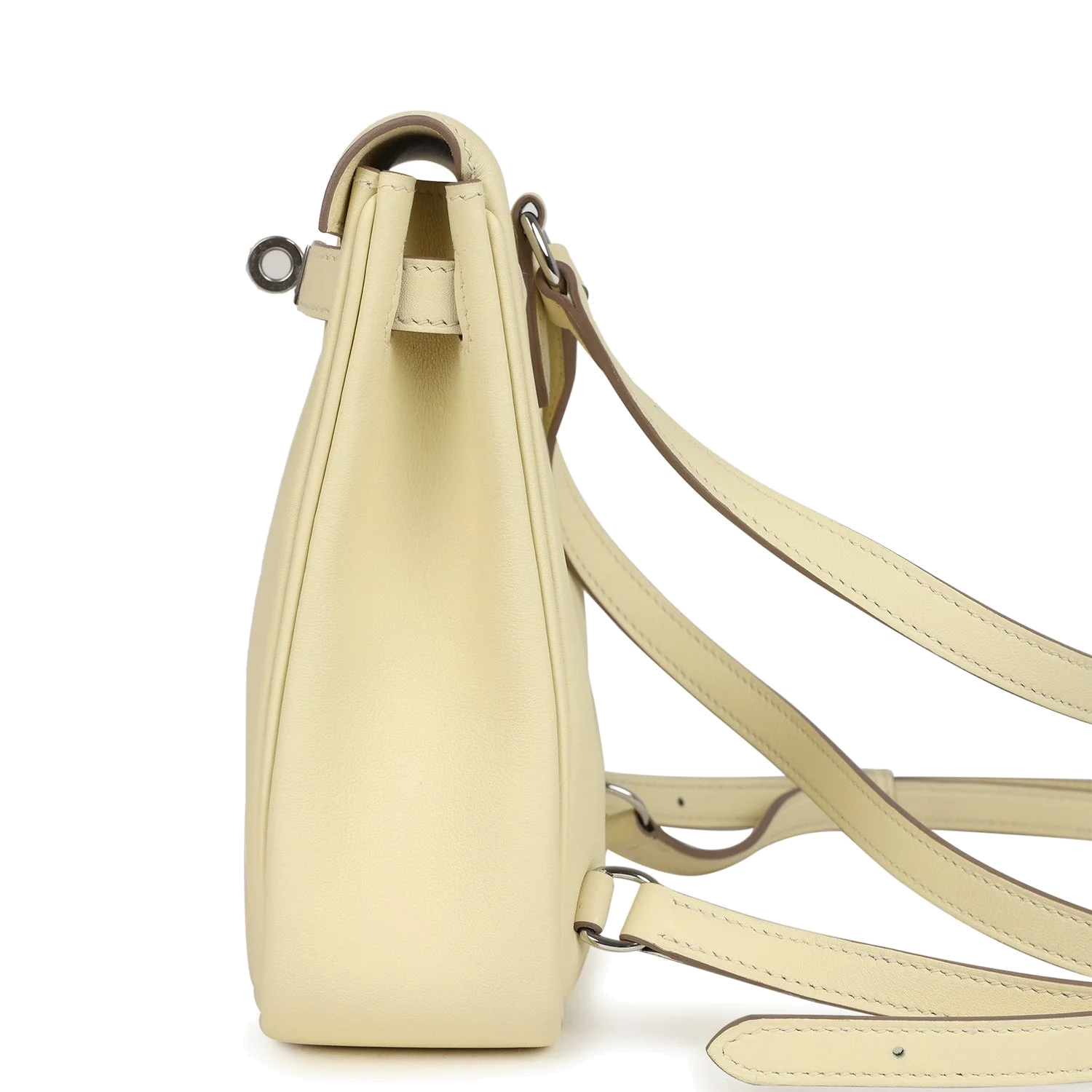 Hermes Mini Kelly Jump Backpack Jaune Milton Swift Palladium Hardware — фото 7