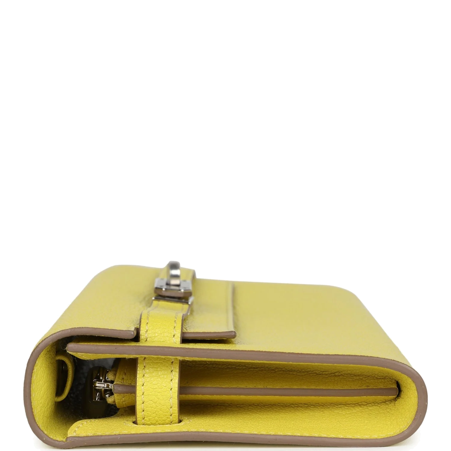 Hermes Kelly Wallet To Go Lime Chevre Palladium Hardware — фото 4
