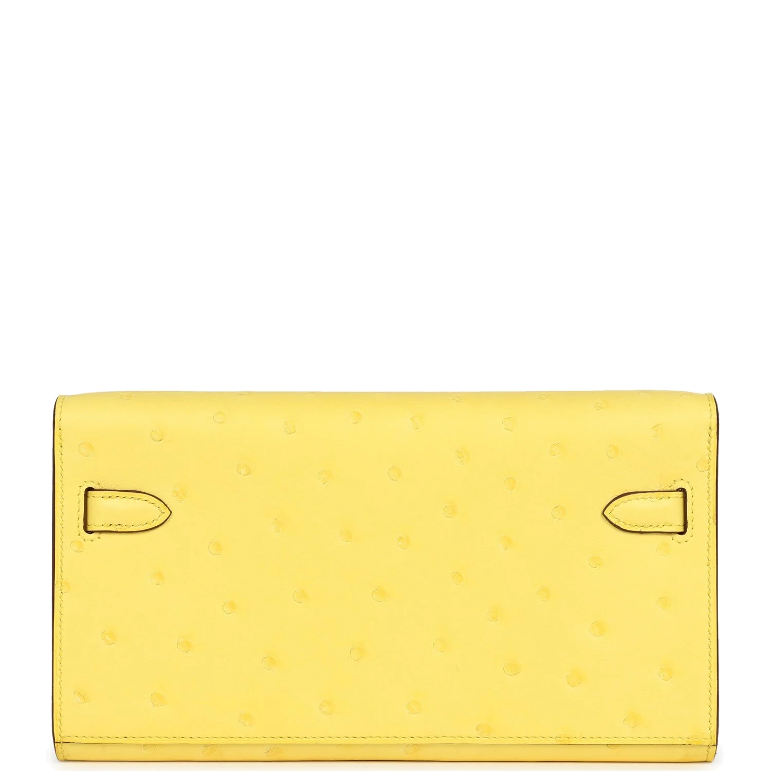 Hermes Kelly To Go Wallet Jaune Citron Ostrich Rose Gold Hardware — фото 5