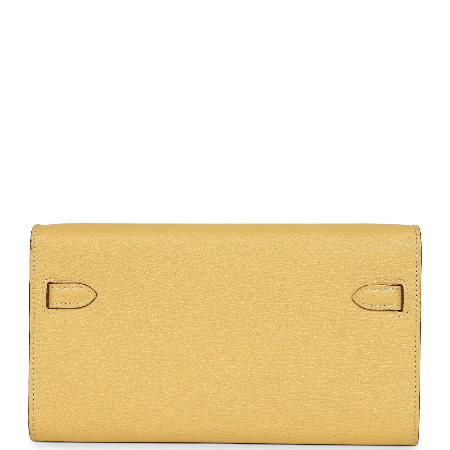Hermes Kelly To Go Wallet Jaune Foin Chevre Mysore Palladium Hardware — фото 5