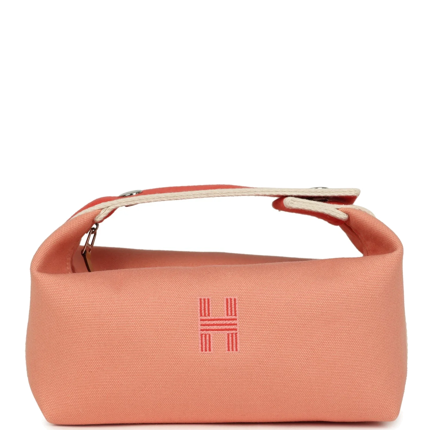 Hermes Bride A Brac Carre Case PM Goyave Canvas Palladium Hardware — фото 2