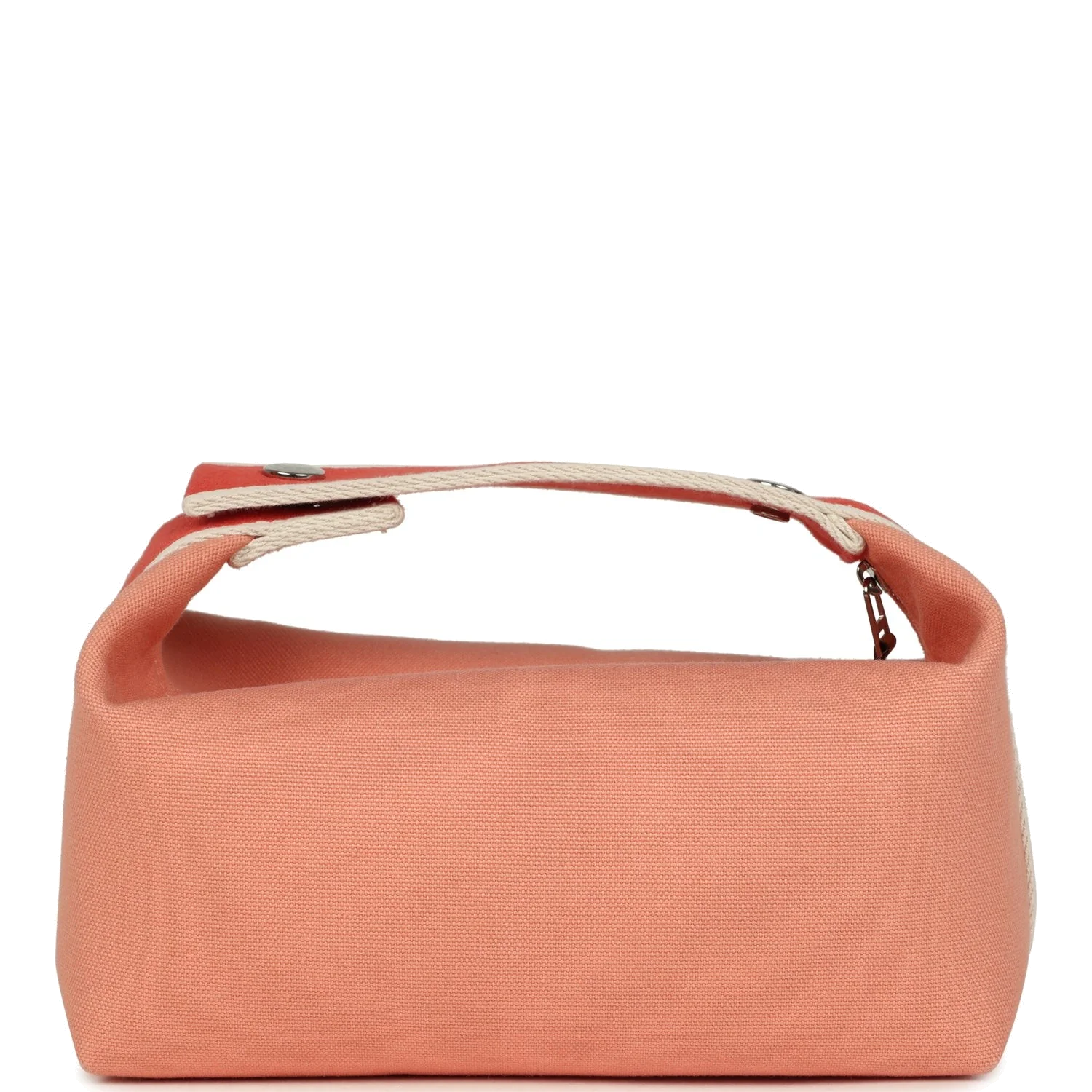 Hermes Bride A Brac Carre Case PM Goyave Canvas Palladium Hardware — фото 5